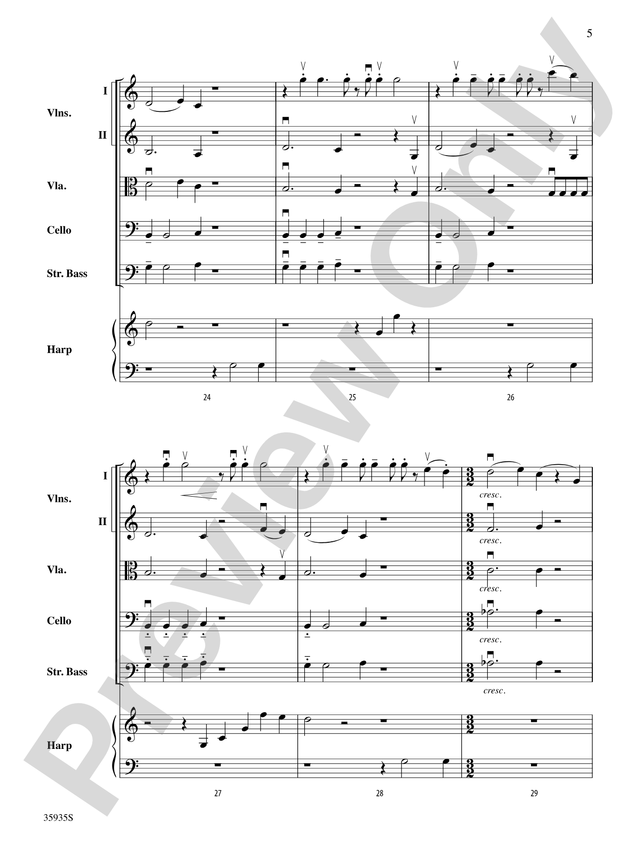 Hugging the Shore: Score