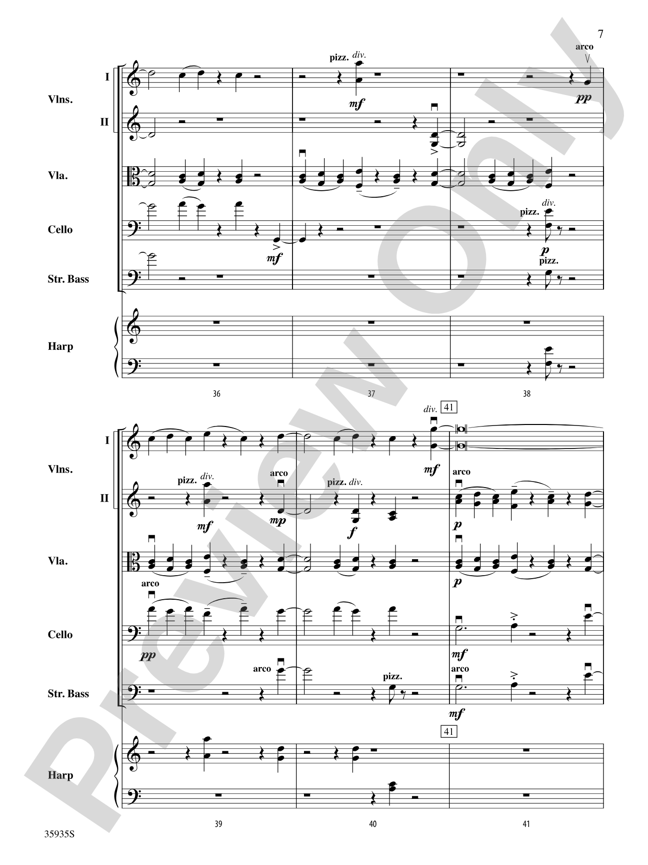 Hugging the Shore: Score