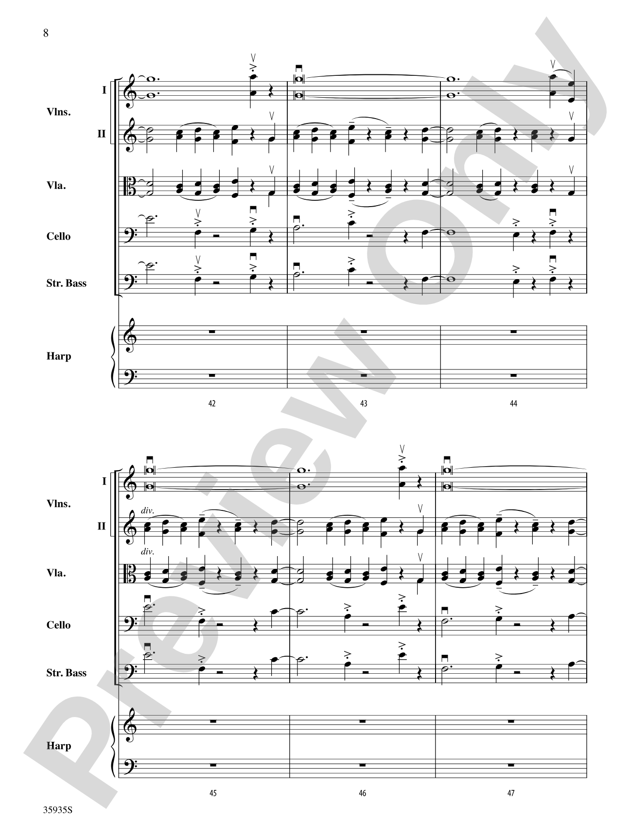 Hugging the Shore: Score