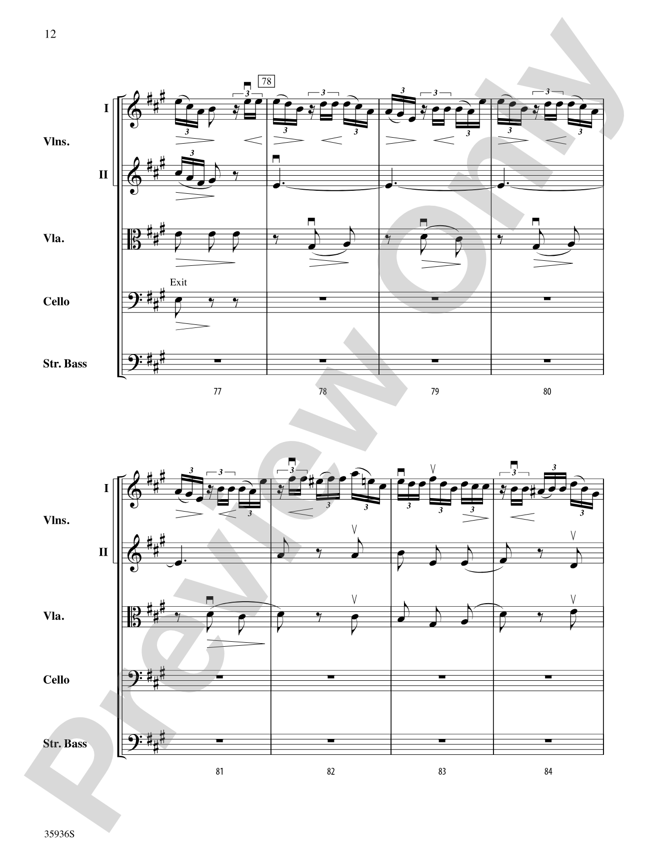 Adagio (from the Farewell Symphony): String Orchestra Conductor Score & Parts