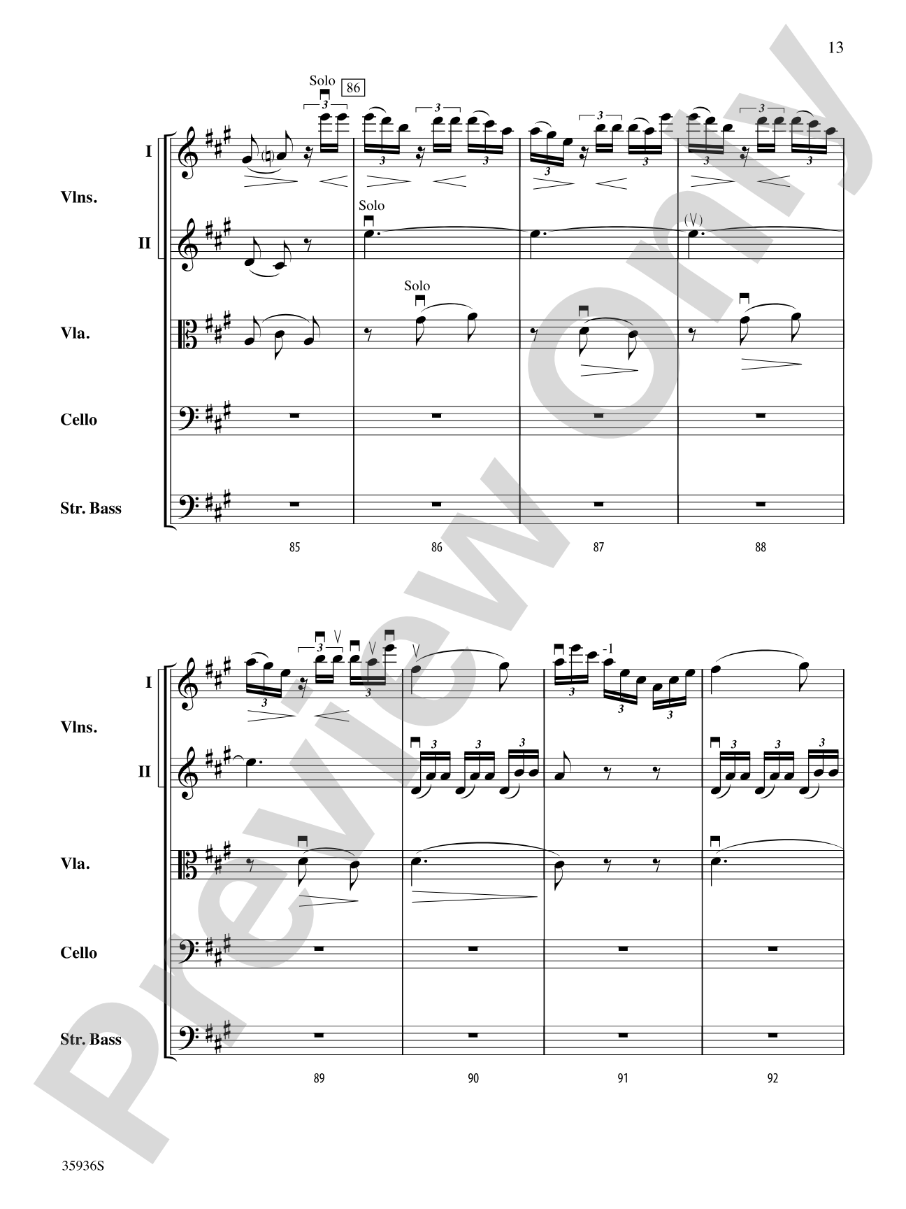 Adagio (from the Farewell Symphony): String Orchestra Conductor Score & Parts