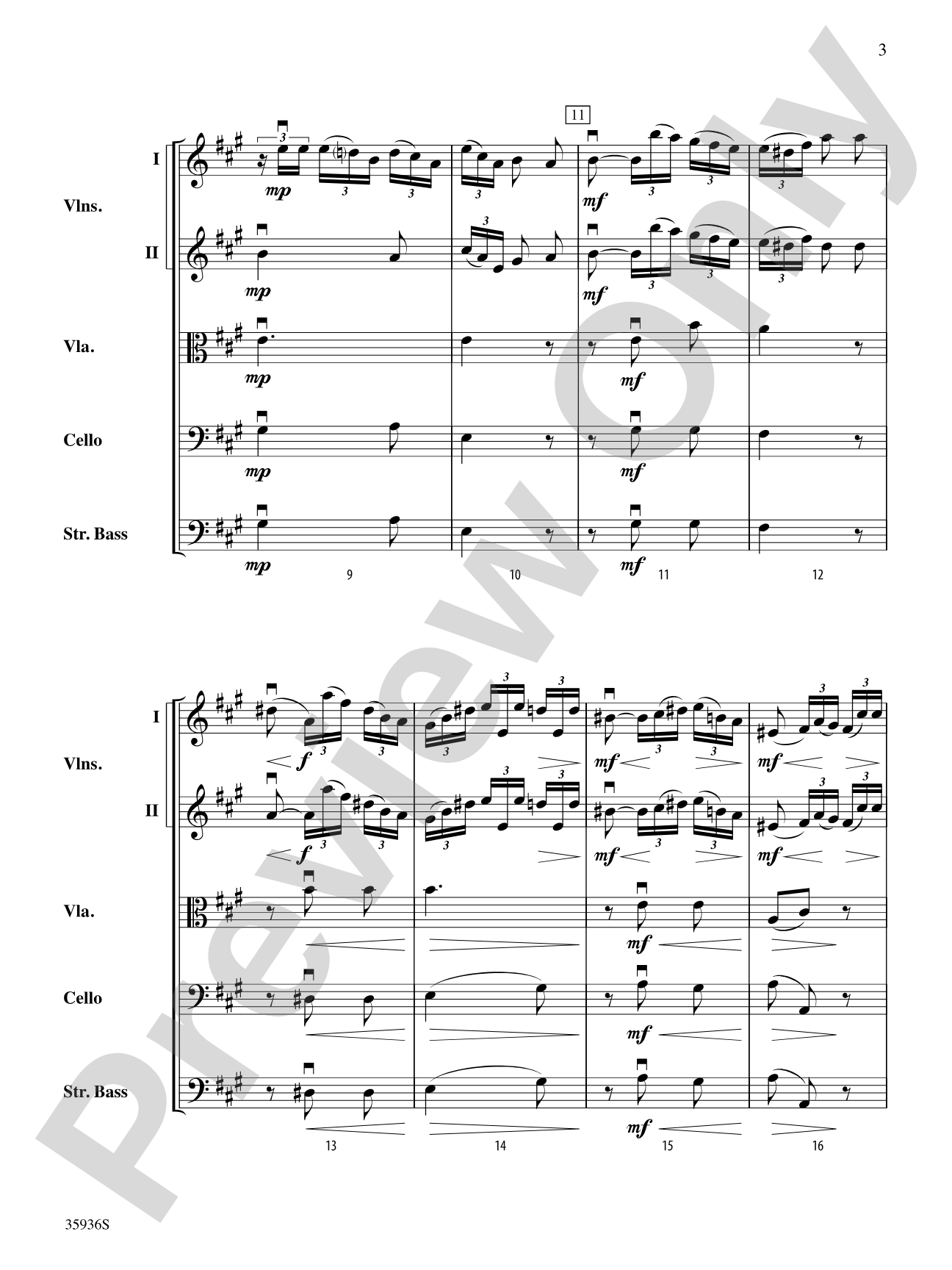 Adagio (from the Farewell Symphony): String Orchestra Conductor Score & Parts