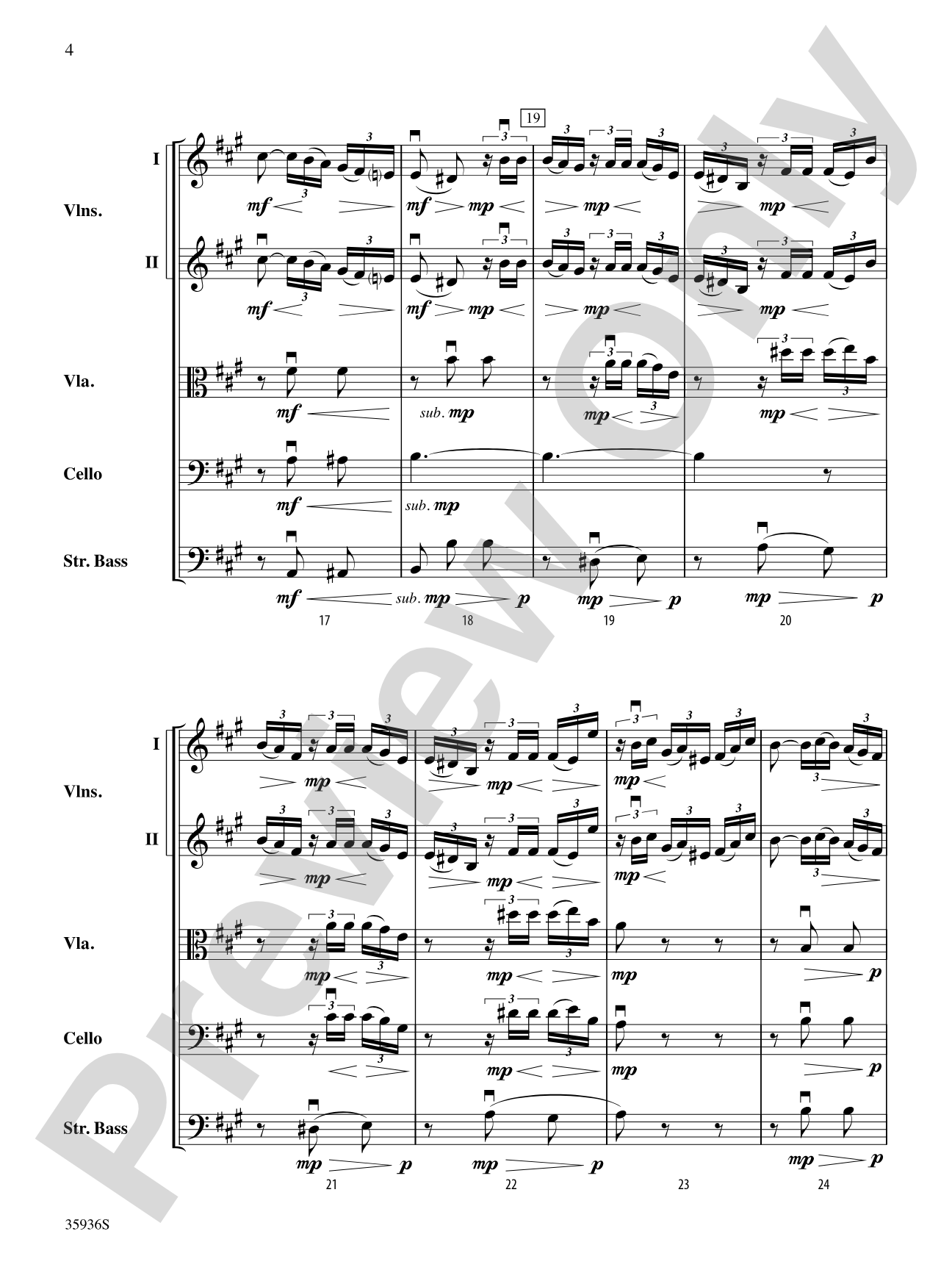 Adagio (from the Farewell Symphony): String Orchestra Conductor Score & Parts
