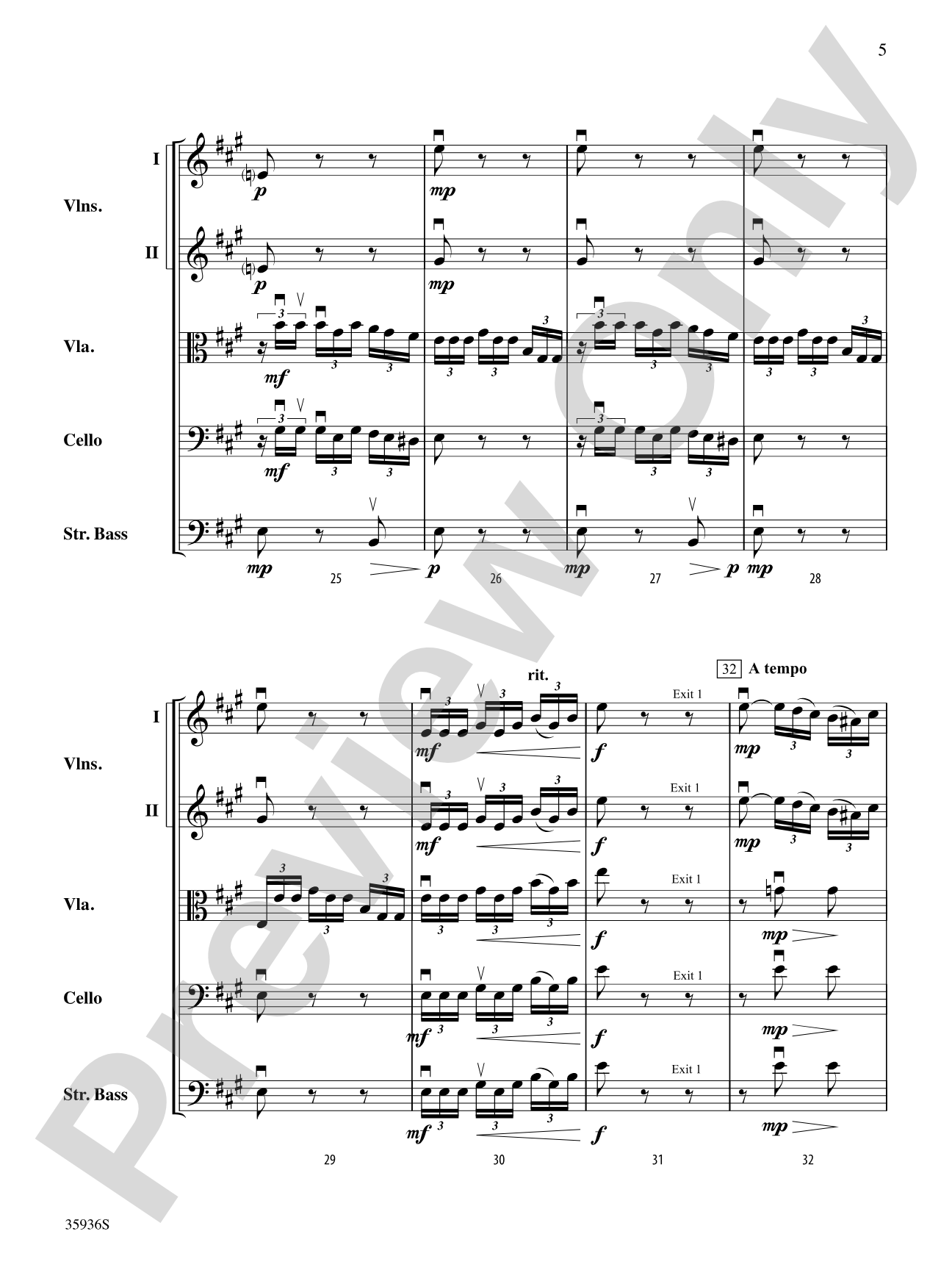 Adagio (from the Farewell Symphony): String Orchestra Conductor Score & Parts