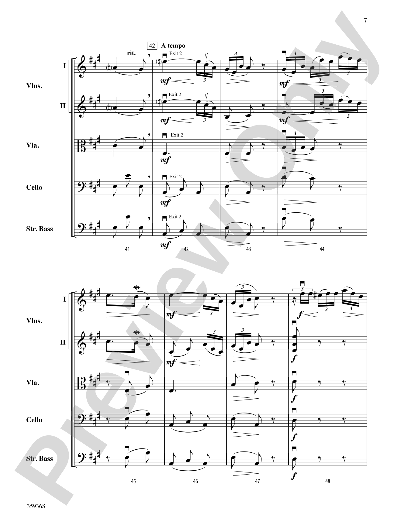 Adagio (from the Farewell Symphony): String Orchestra Conductor Score & Parts