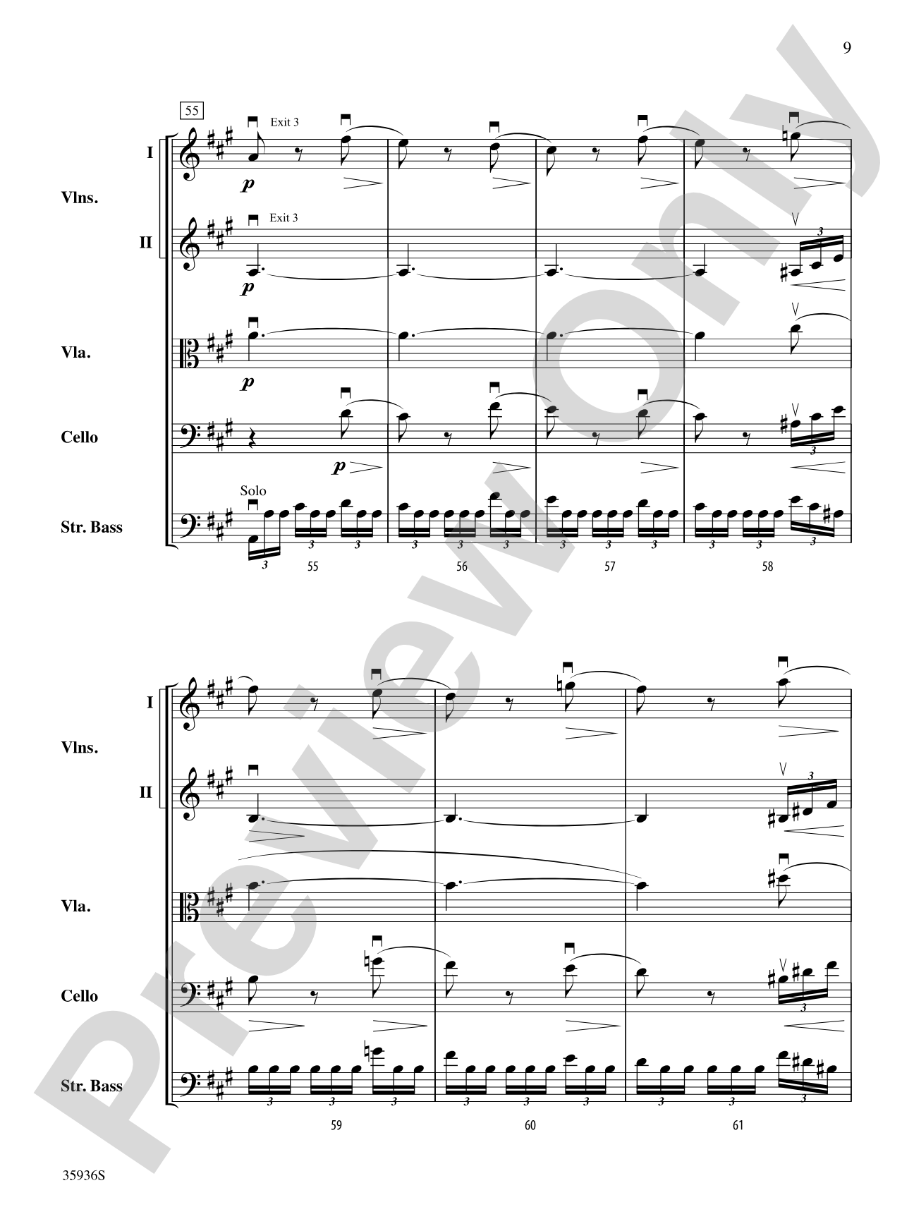 Adagio (from the Farewell Symphony): String Orchestra Conductor Score & Parts