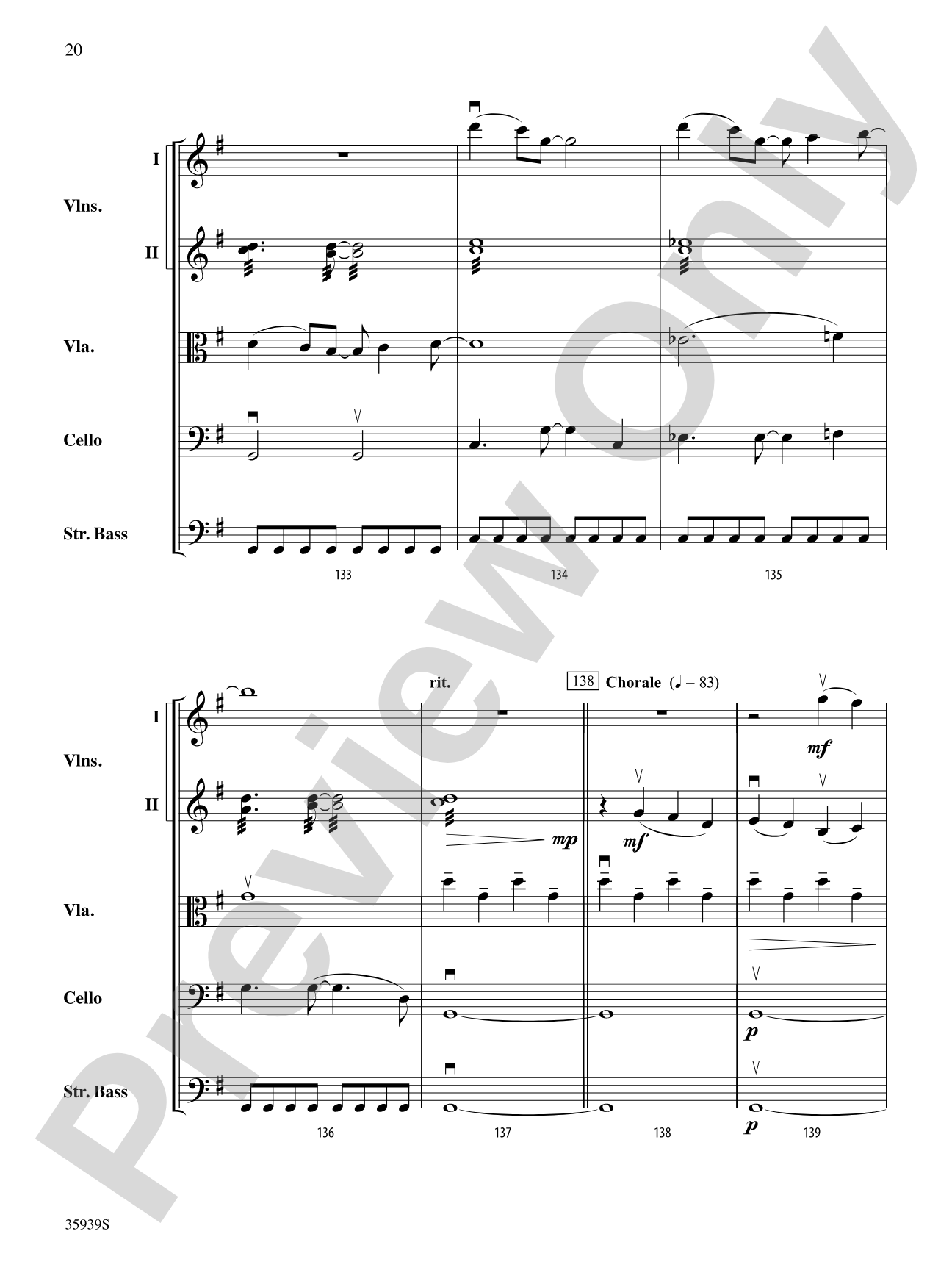 American Idiot -- The Musical, Selections from: String Orchestra Conductor Score & Parts