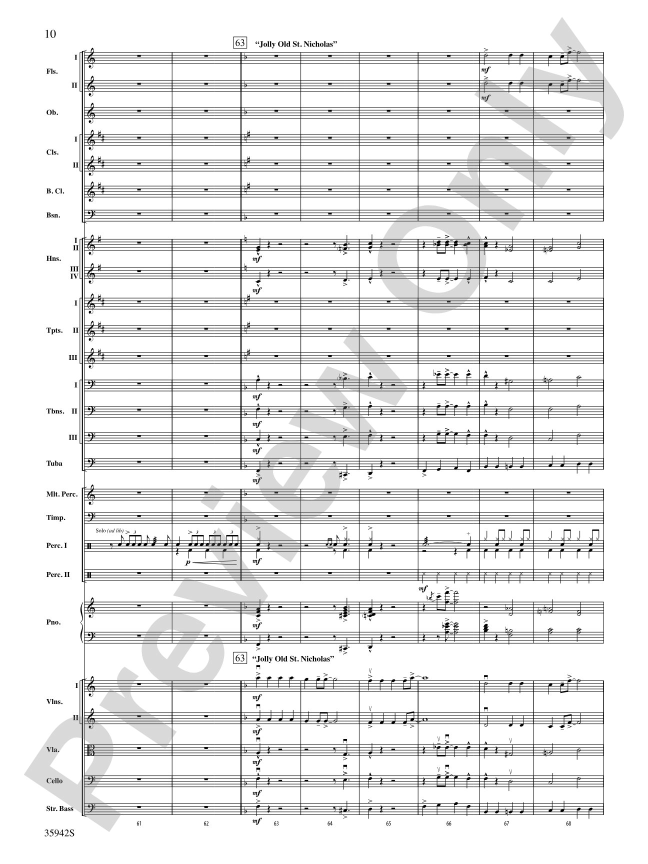 A Swingin' Holiday: Full Orchestra Conductor Score & Parts