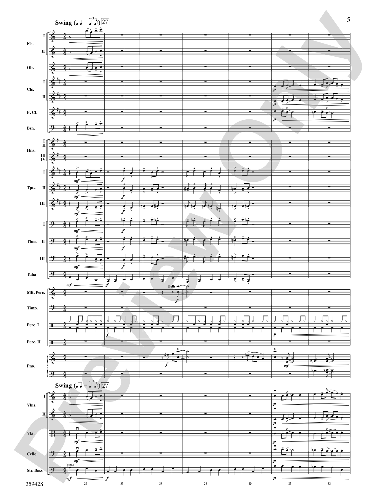 A Swingin' Holiday: Full Orchestra Conductor Score & Parts