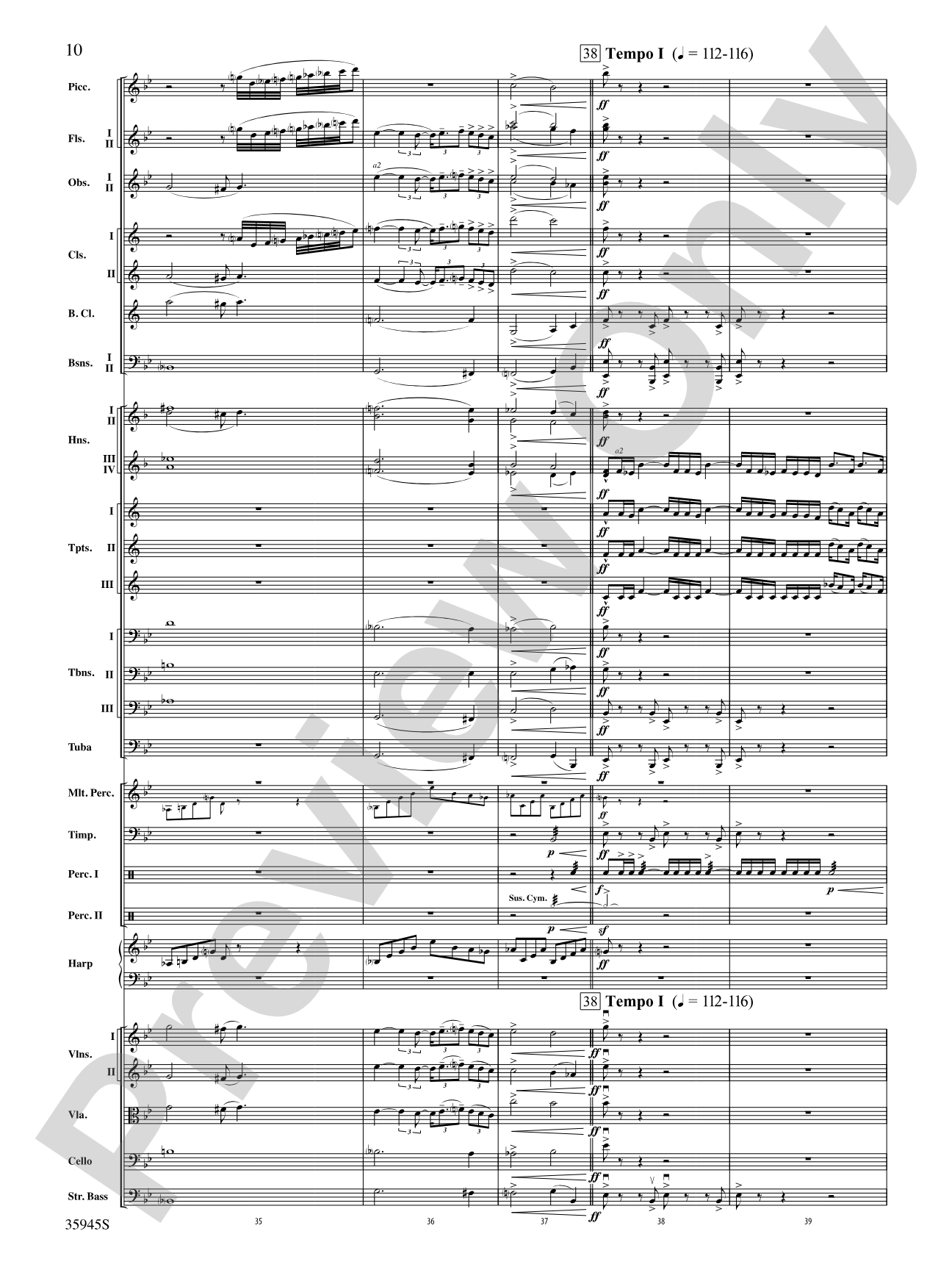 The Sea Hawk: Full Orchestra Conductor Score & Parts