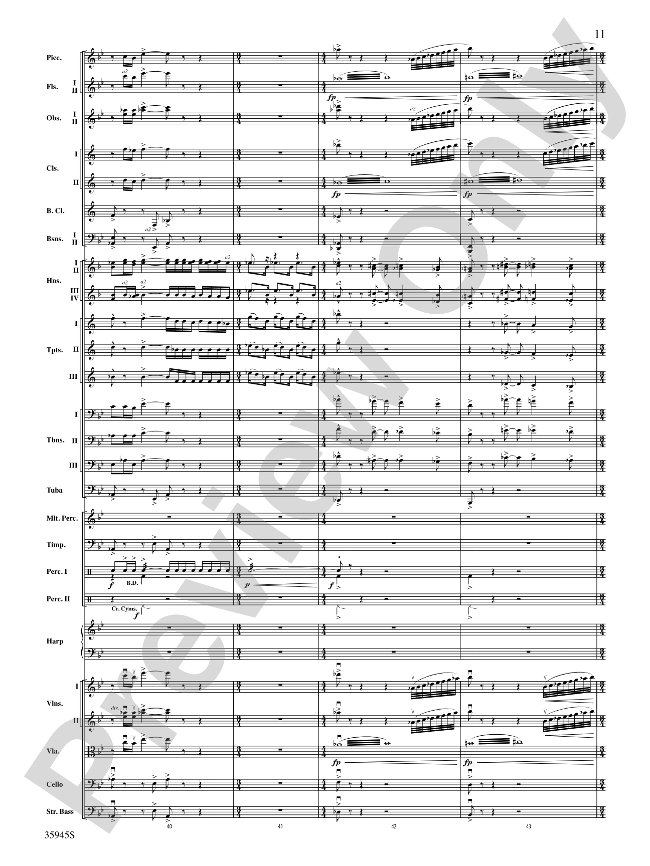 The Sea Hawk: Full Orchestra Conductor Score & Parts