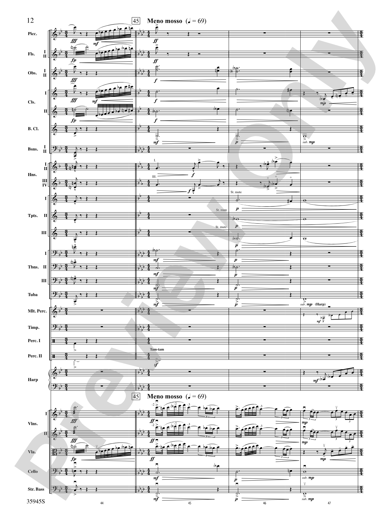 The Sea Hawk: Full Orchestra Conductor Score & Parts