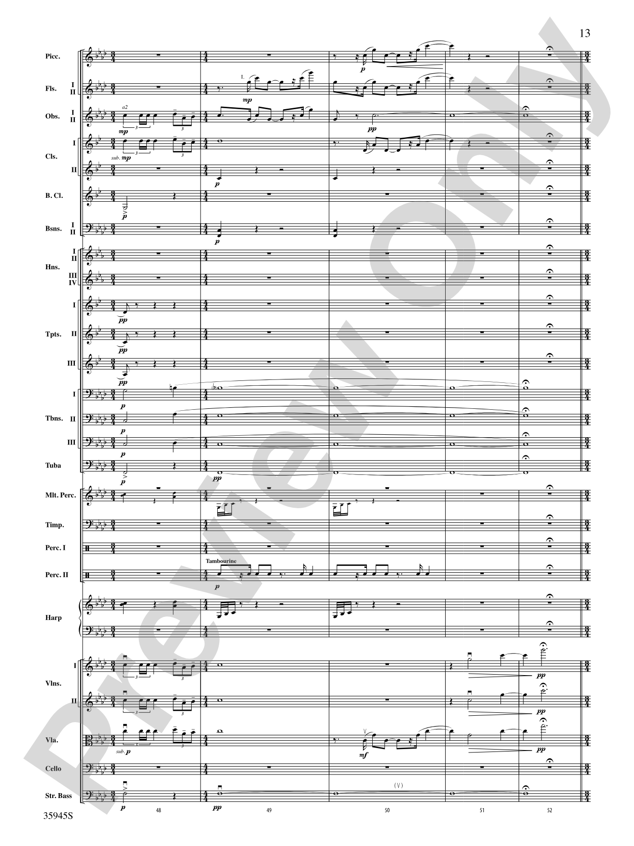 The Sea Hawk: Full Orchestra Conductor Score & Parts