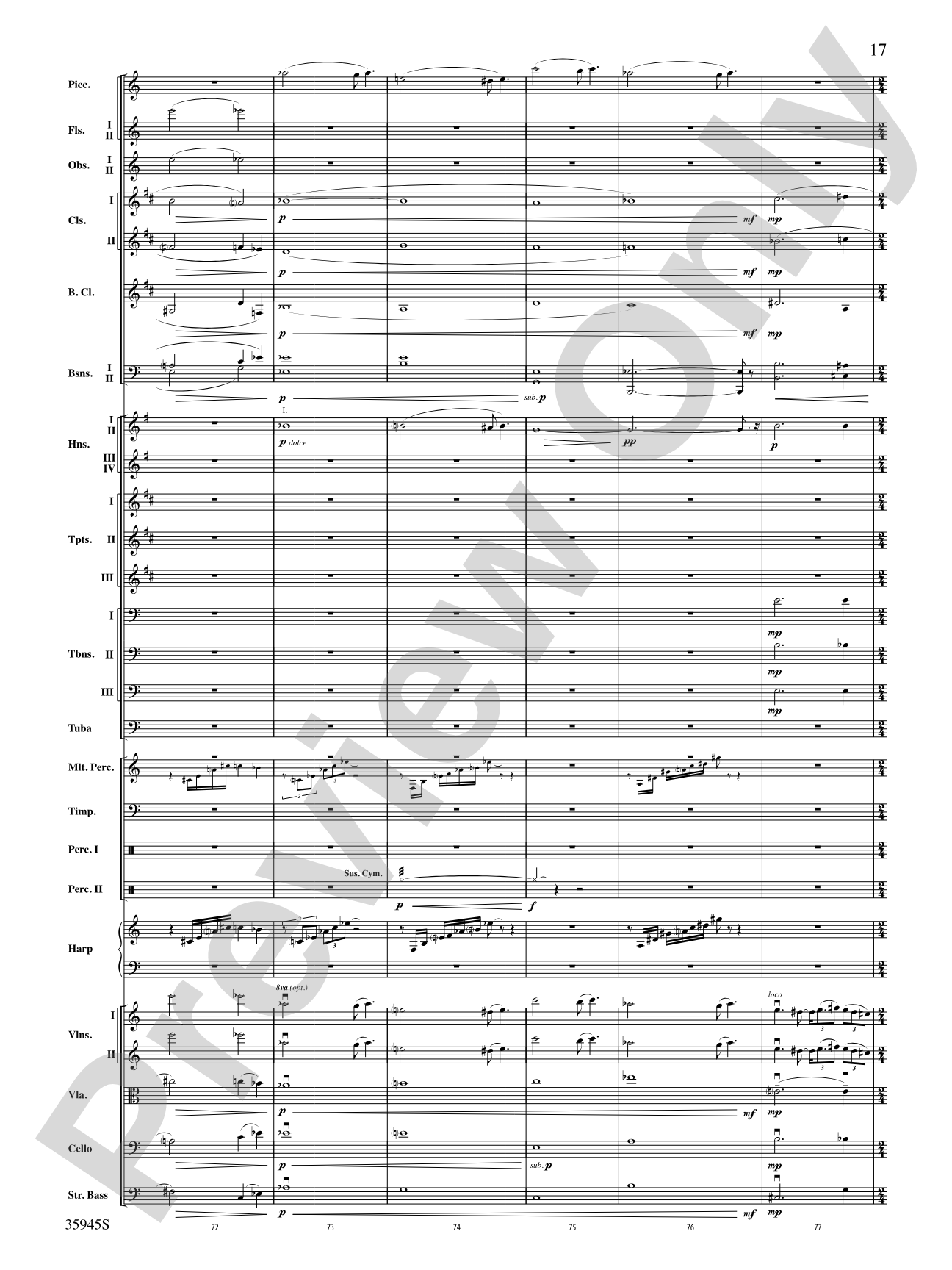 The Sea Hawk: Full Orchestra Conductor Score & Parts