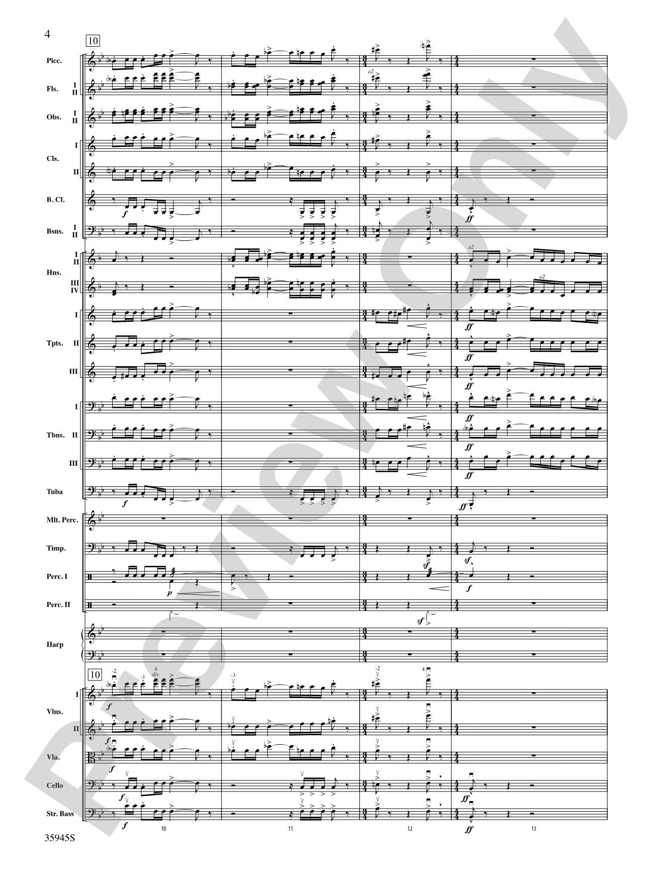 The Sea Hawk: Full Orchestra Conductor Score & Parts