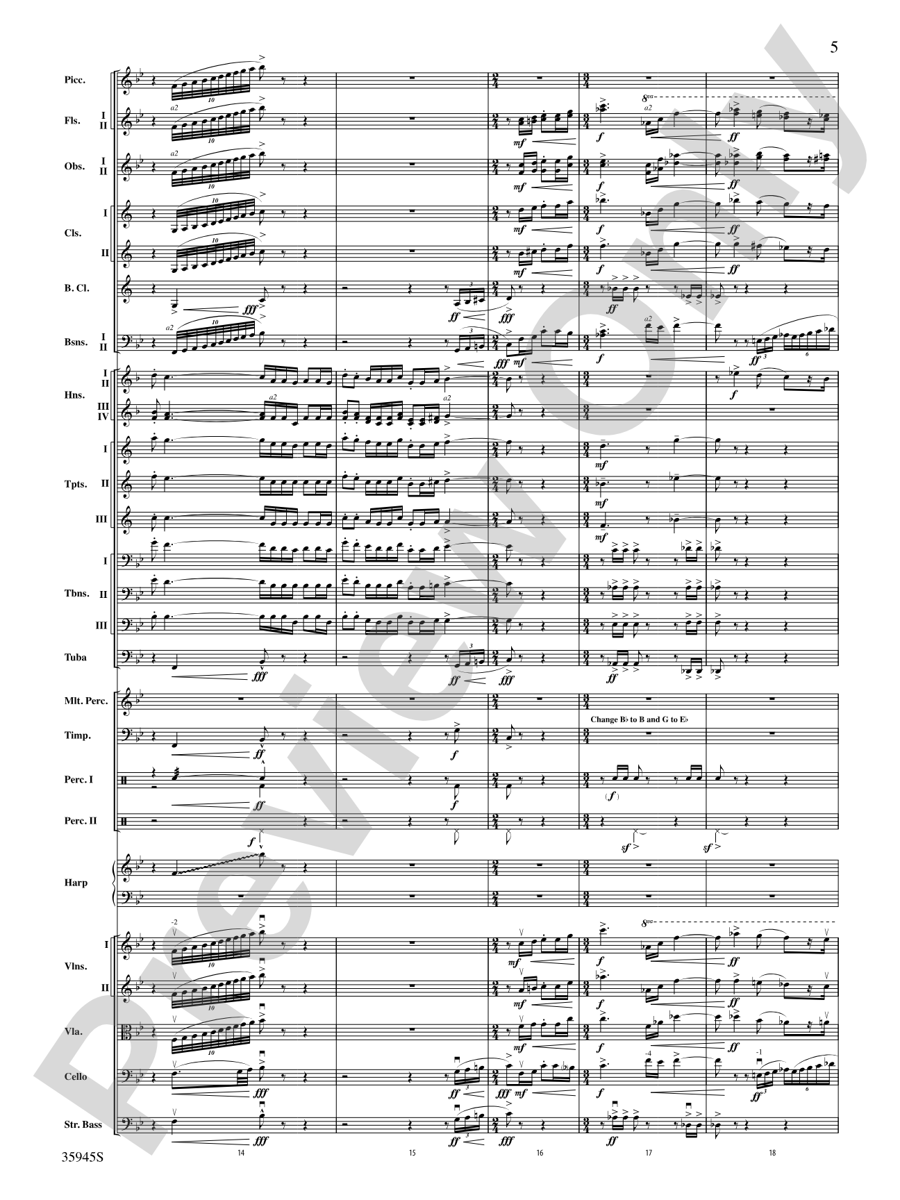 The Sea Hawk: Full Orchestra Conductor Score & Parts