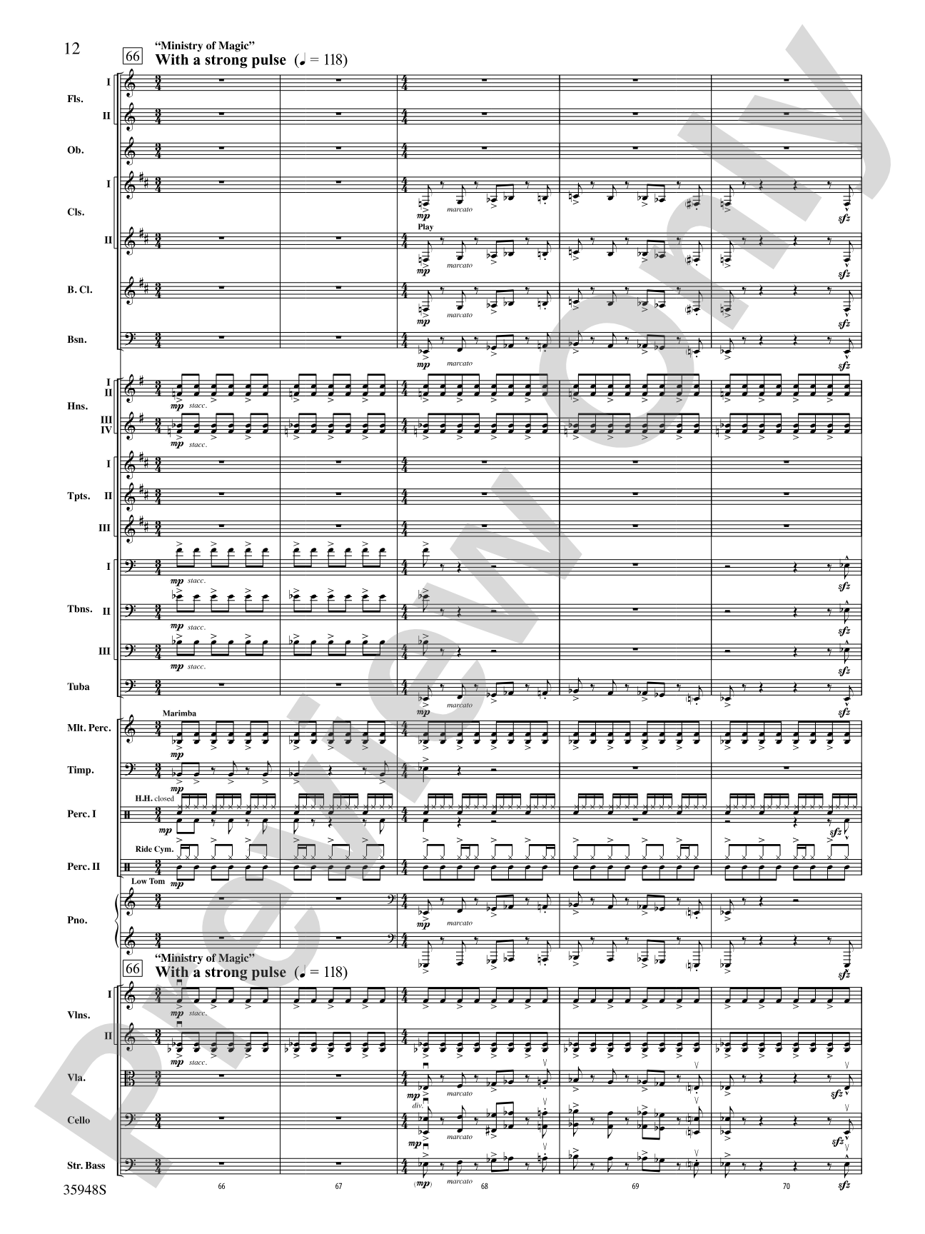 Harry Potter and the Deathly Hallows, Part 1, Suite from: Full Orchestra Conductor Score & Parts