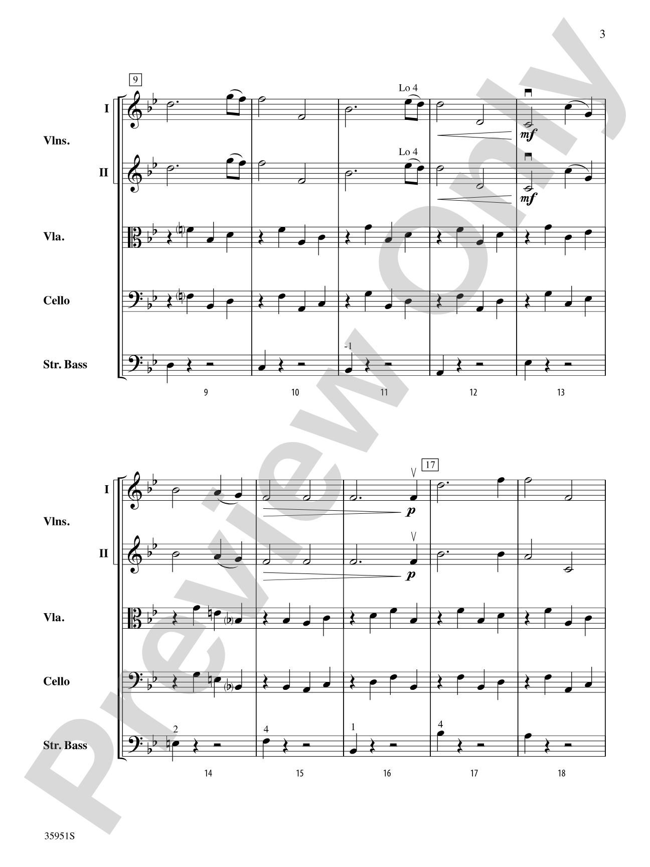 Romance, Op. 75, No. 1: String Orchestra Conductor Score & Parts