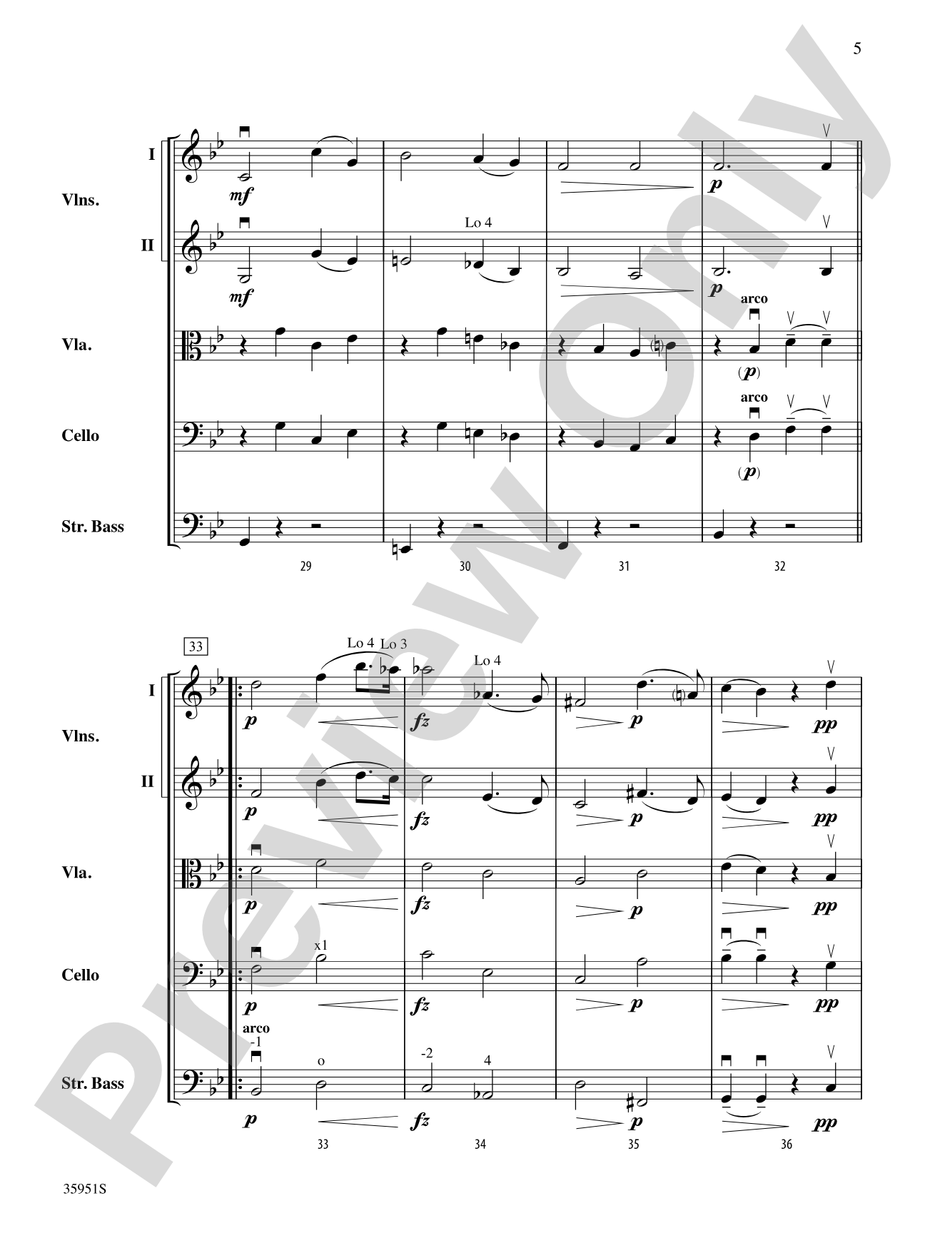 Romance, Op. 75, No. 1: String Orchestra Conductor Score & Parts