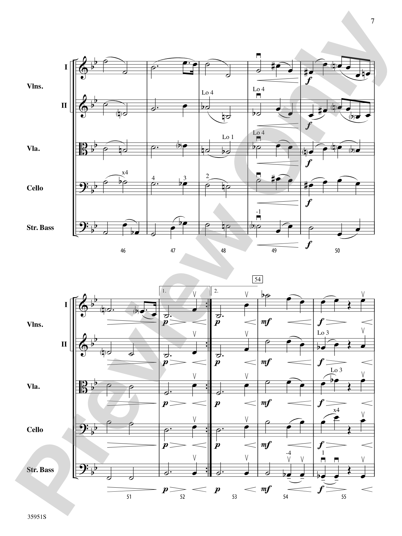 Romance, Op. 75, No. 1: String Orchestra Conductor Score & Parts