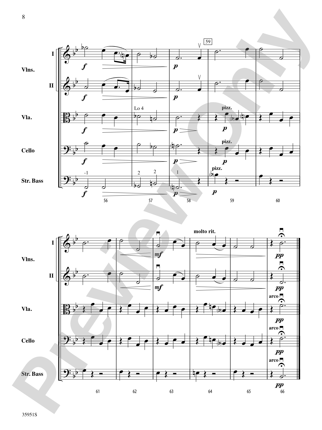 Romance, Op. 75, No. 1: String Orchestra Conductor Score & Parts