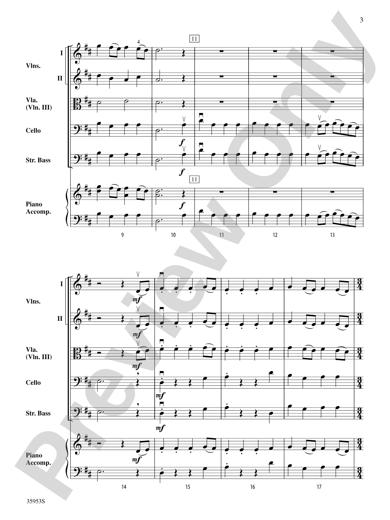 A Bach Fest: String Orchestra Conductor Score & Parts