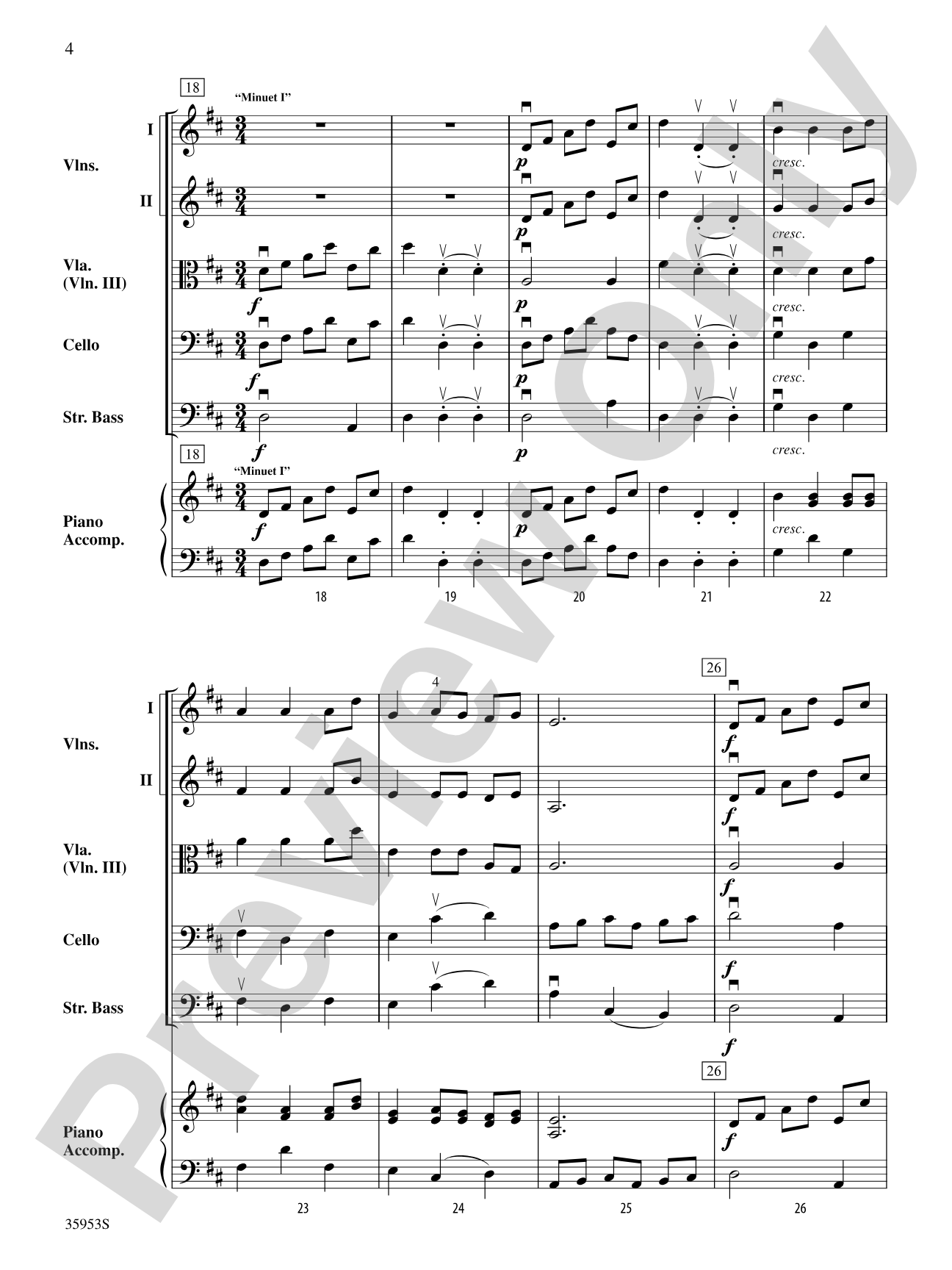 A Bach Fest: String Orchestra Conductor Score & Parts