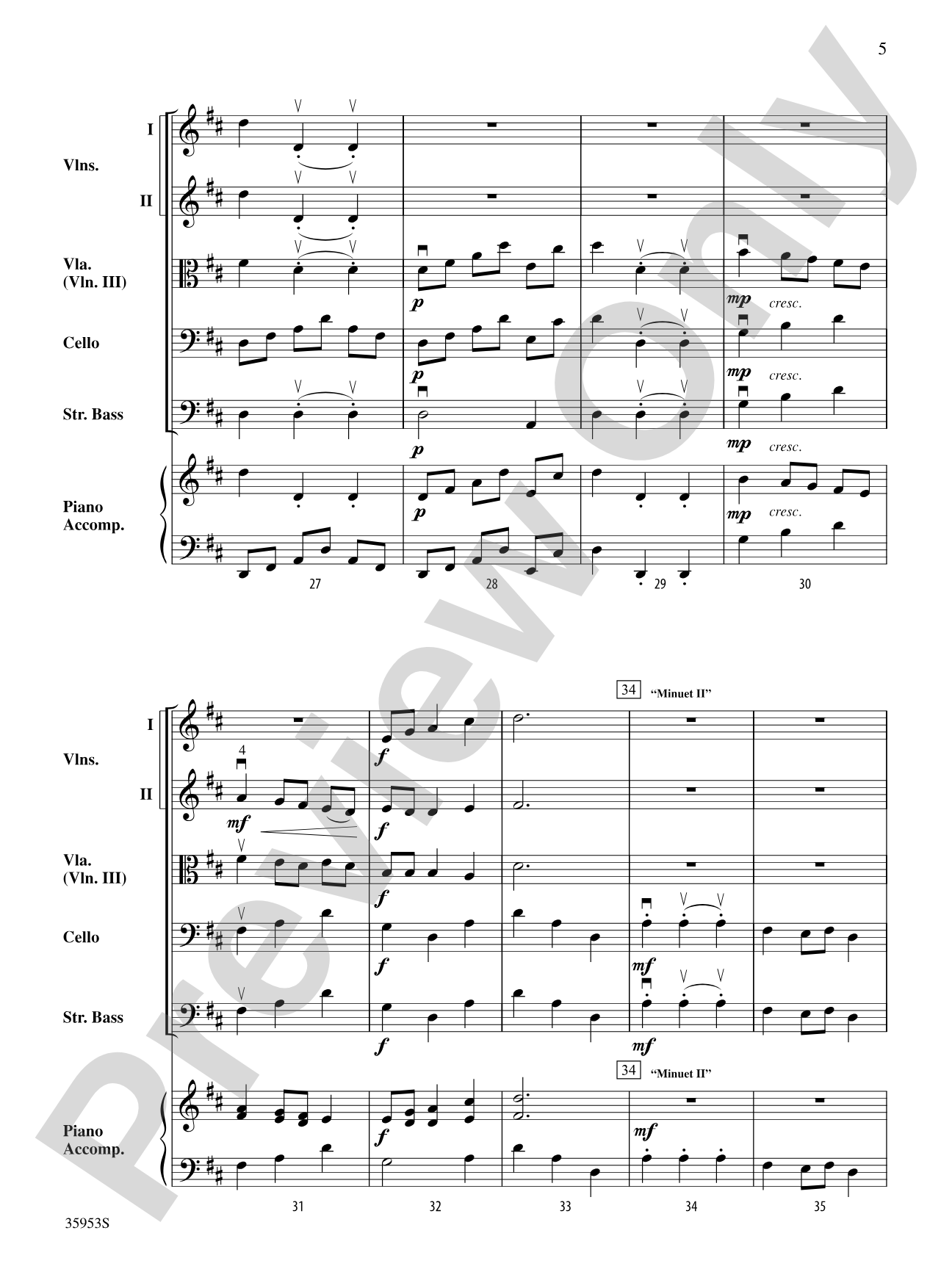 A Bach Fest: String Orchestra Conductor Score & Parts