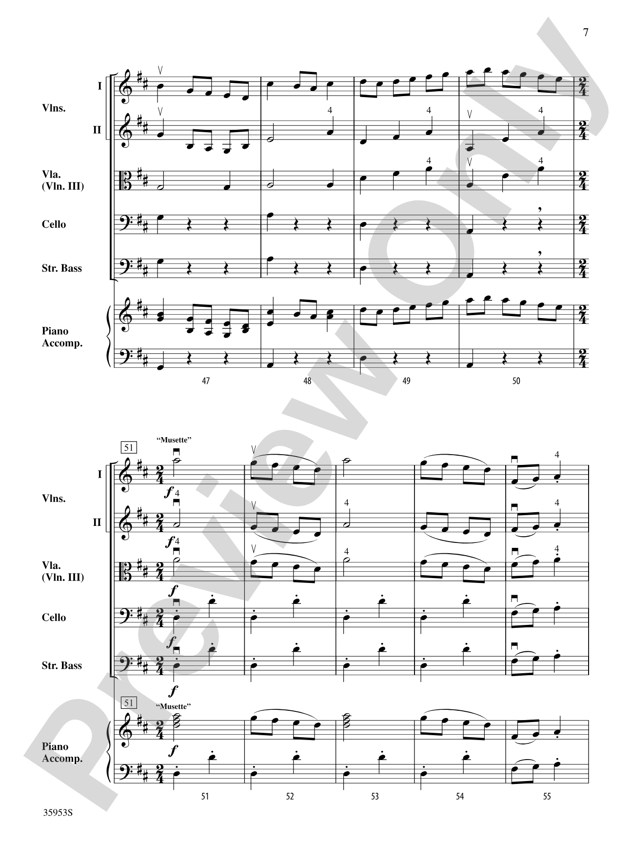 A Bach Fest: String Orchestra Conductor Score & Parts