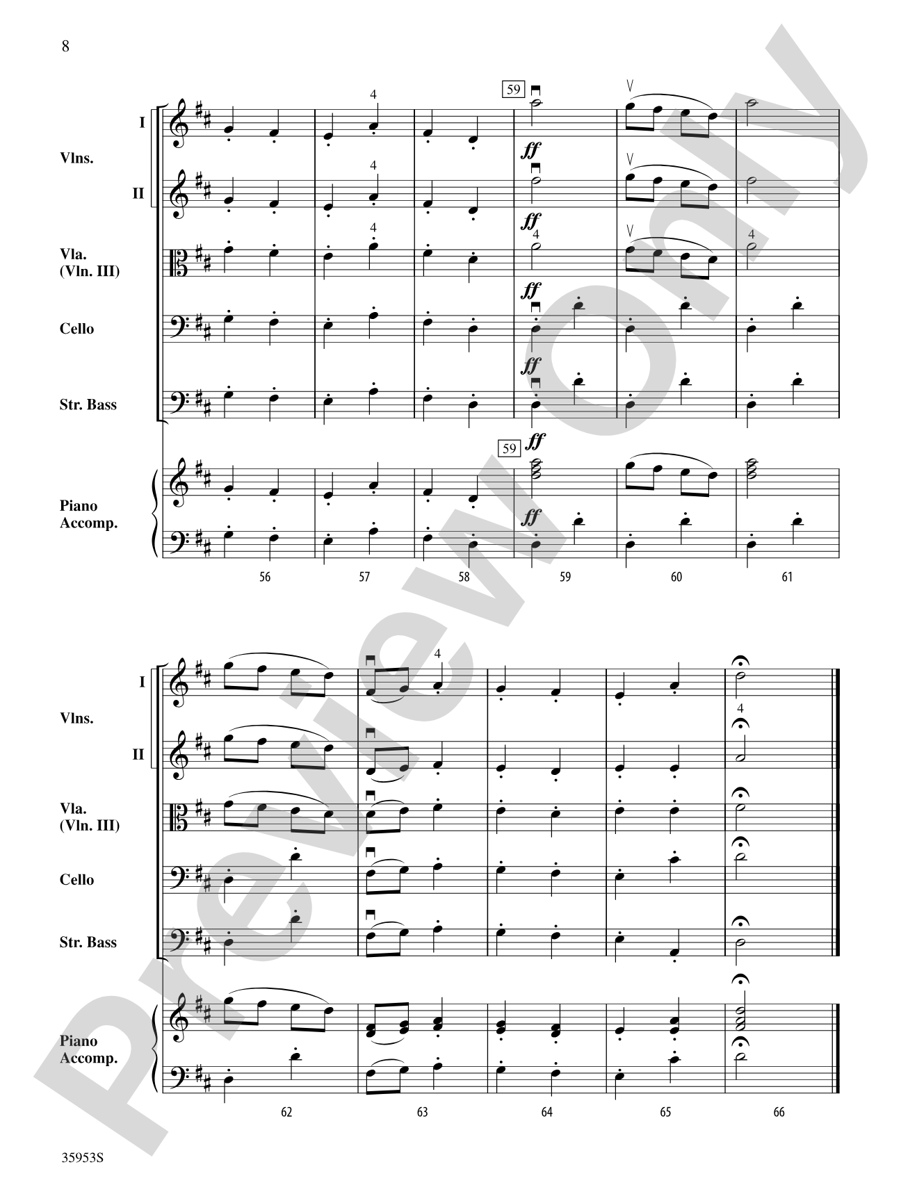 A Bach Fest: String Orchestra Conductor Score & Parts