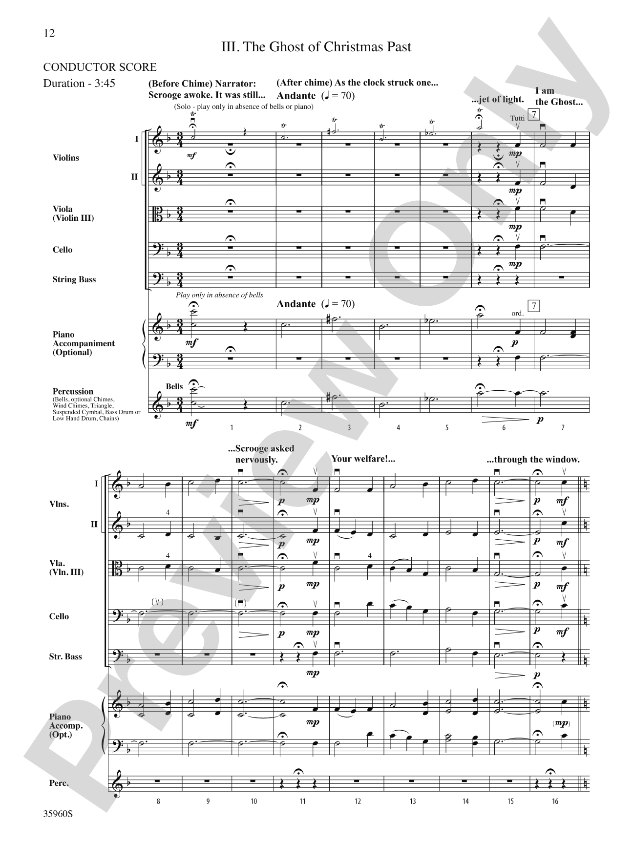 A Dickens Christmas Carol Suite: String Orchestra Conductor Score & Parts