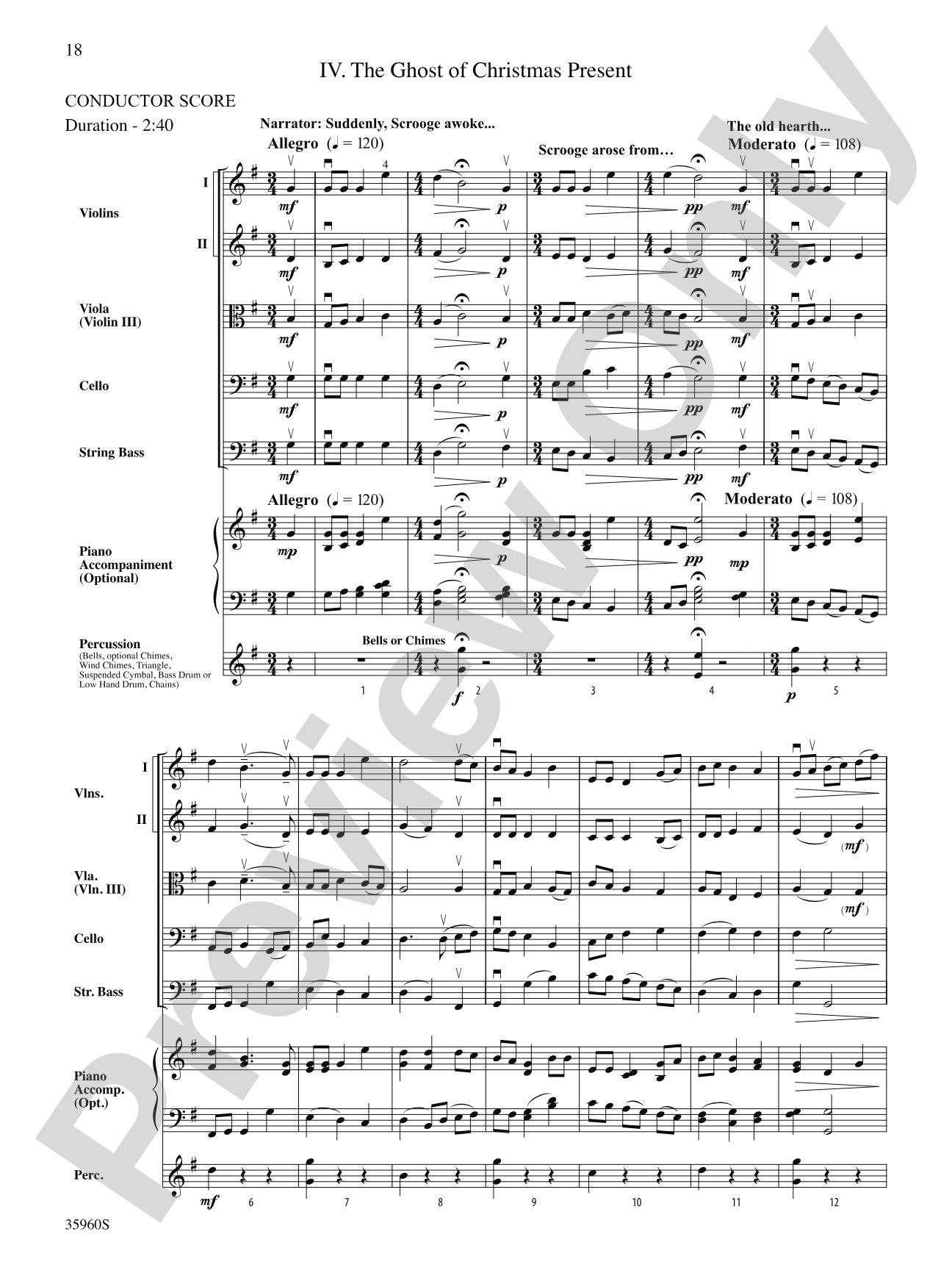 A Dickens Christmas Carol Suite: String Orchestra Conductor Score & Parts