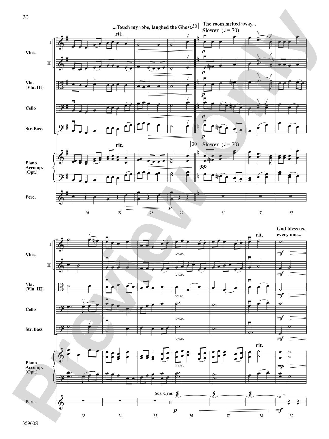 A Dickens Christmas Carol Suite: String Orchestra Conductor Score & Parts