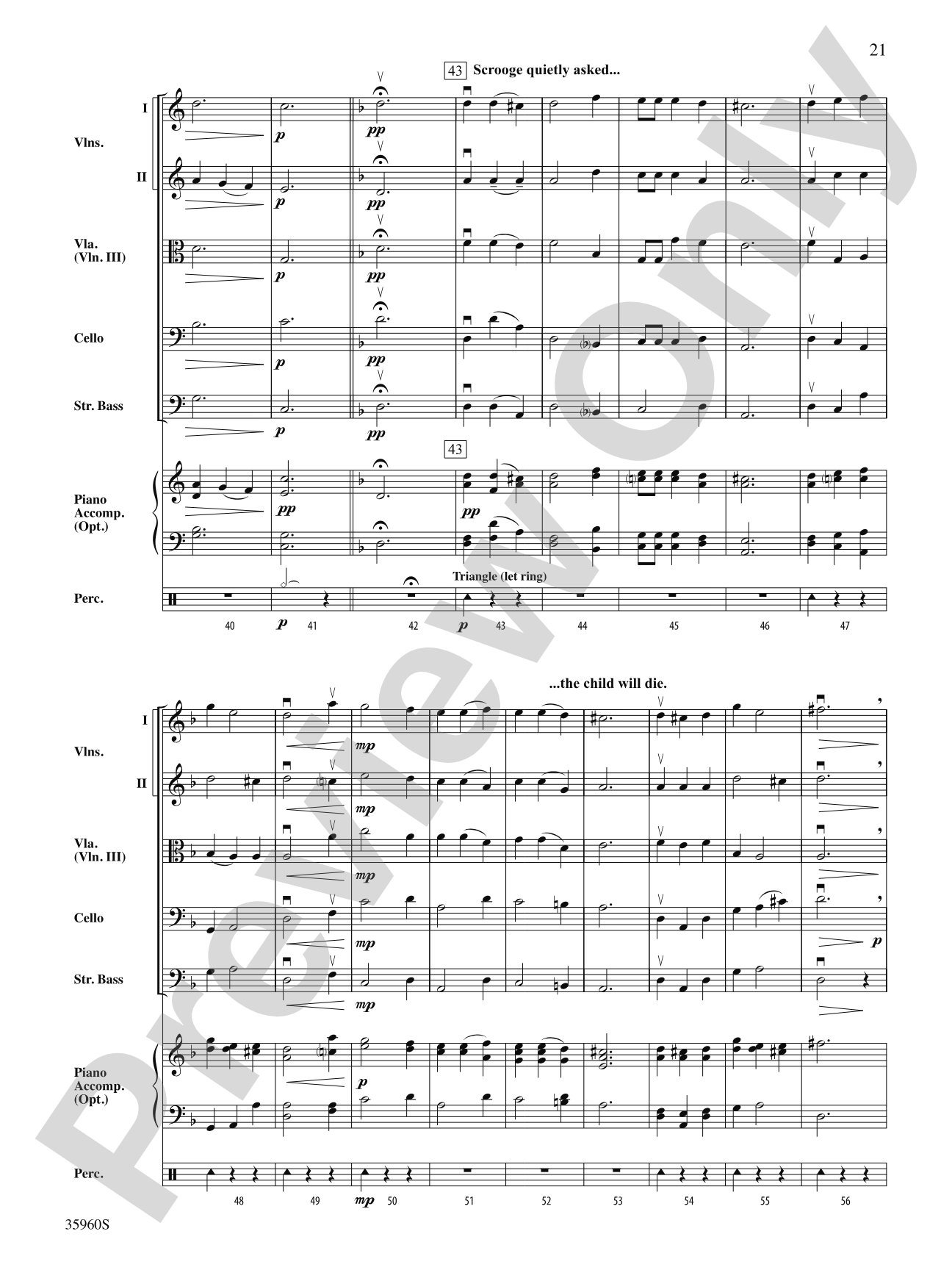 A Dickens Christmas Carol Suite: String Orchestra Conductor Score & Parts