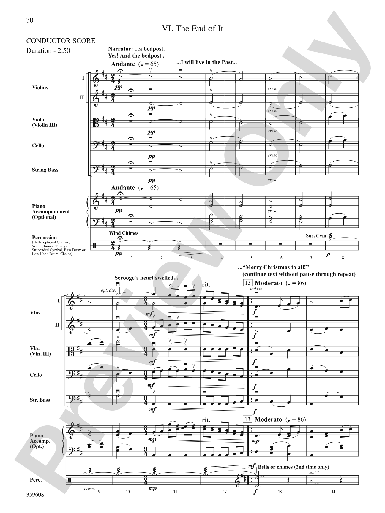 A Dickens Christmas Carol Suite: String Orchestra Conductor Score & Parts