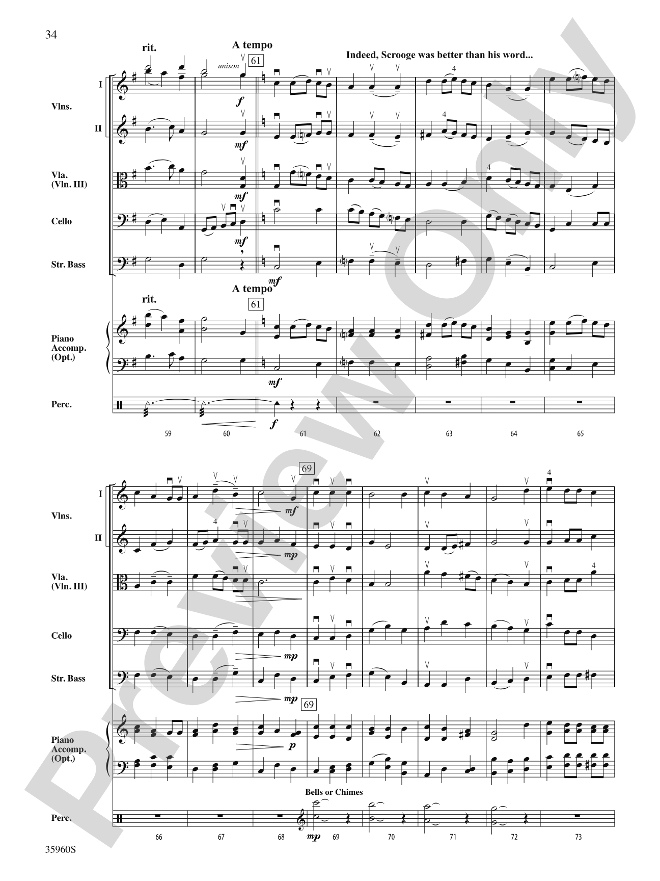 A Dickens Christmas Carol Suite: String Orchestra Conductor Score & Parts