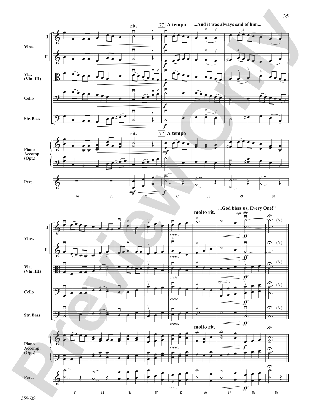 A Dickens Christmas Carol Suite: String Orchestra Conductor Score & Parts
