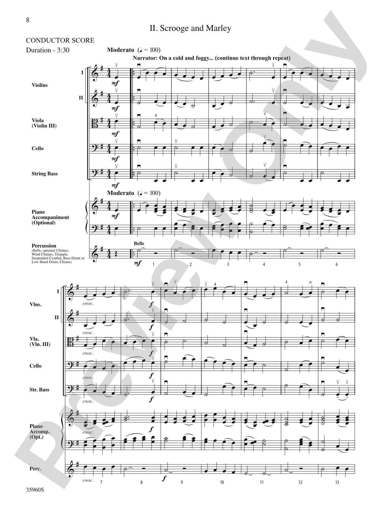 A Dickens Christmas Carol Suite: String Orchestra Conductor Score & Parts