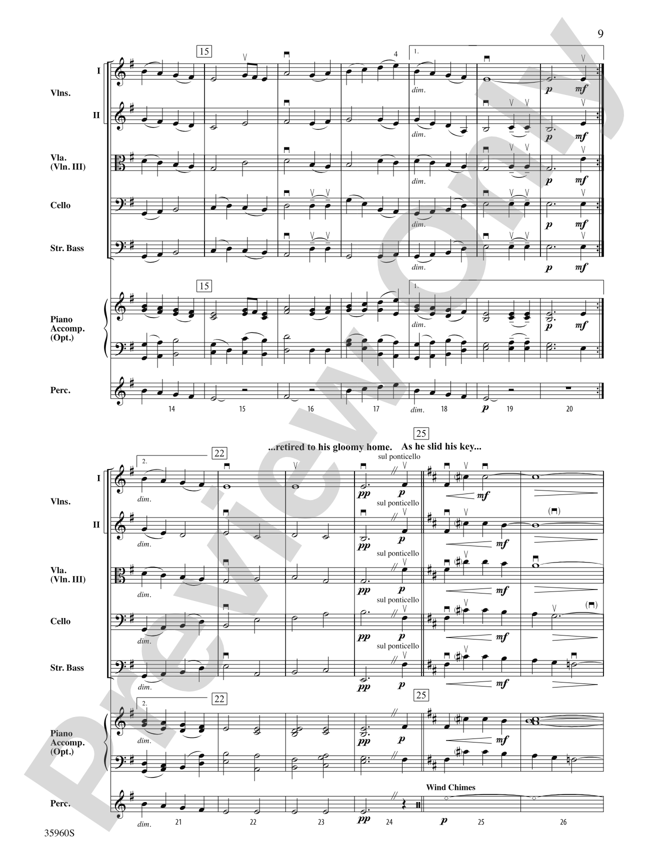 A Dickens Christmas Carol Suite: String Orchestra Conductor Score & Parts