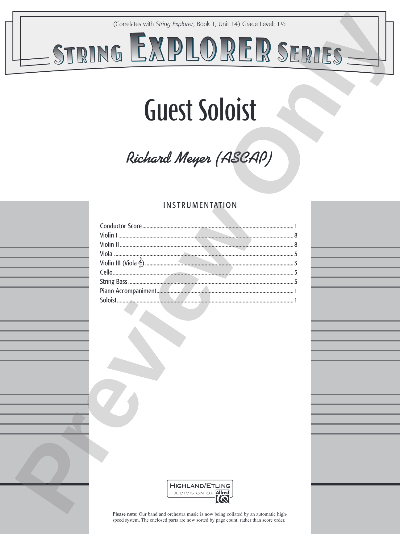 Guest Soloist: Score