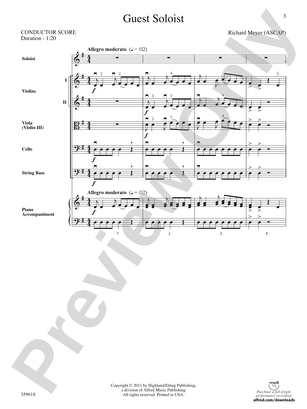 Guest Soloist: Score