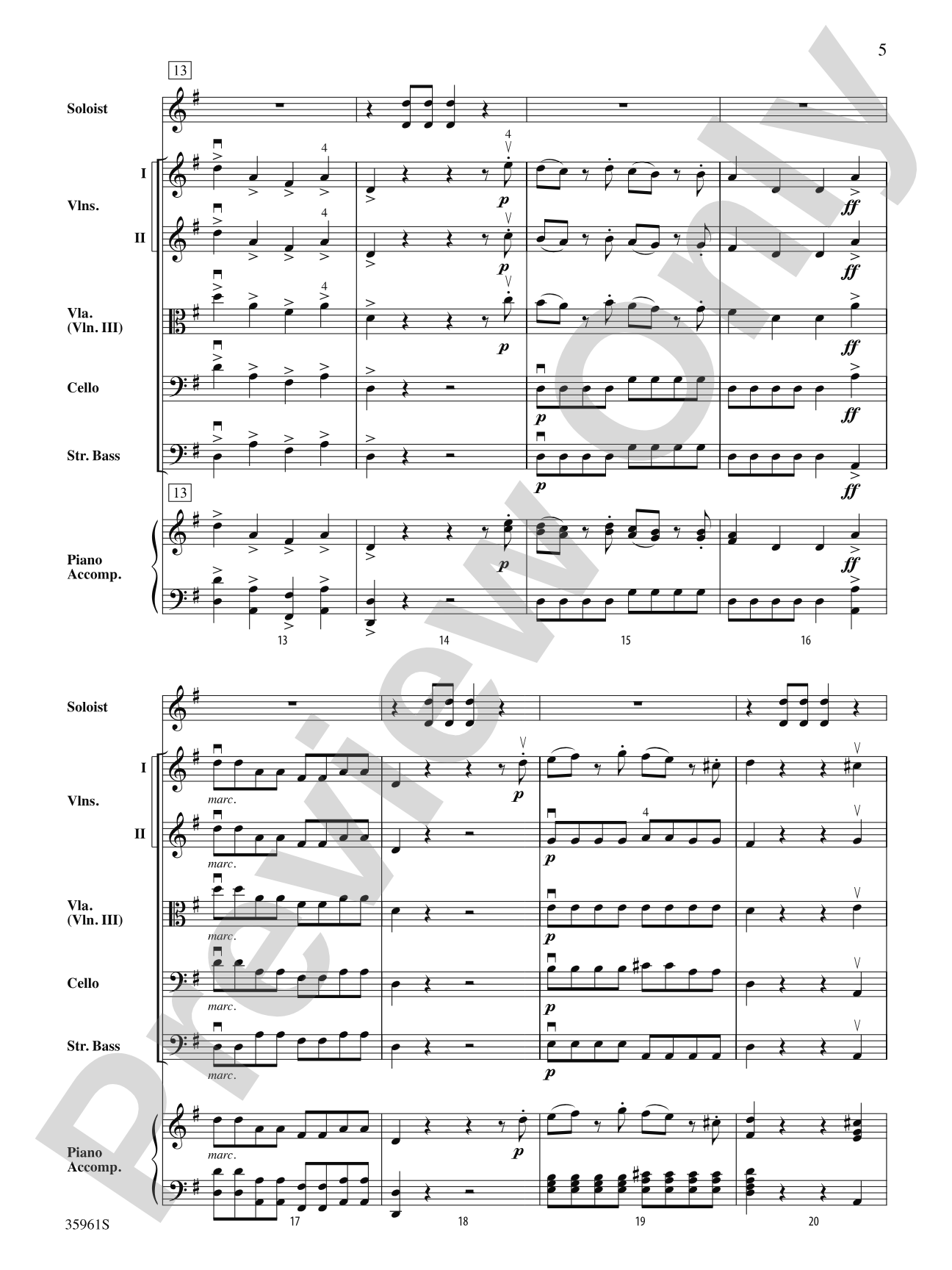 Guest Soloist: Score