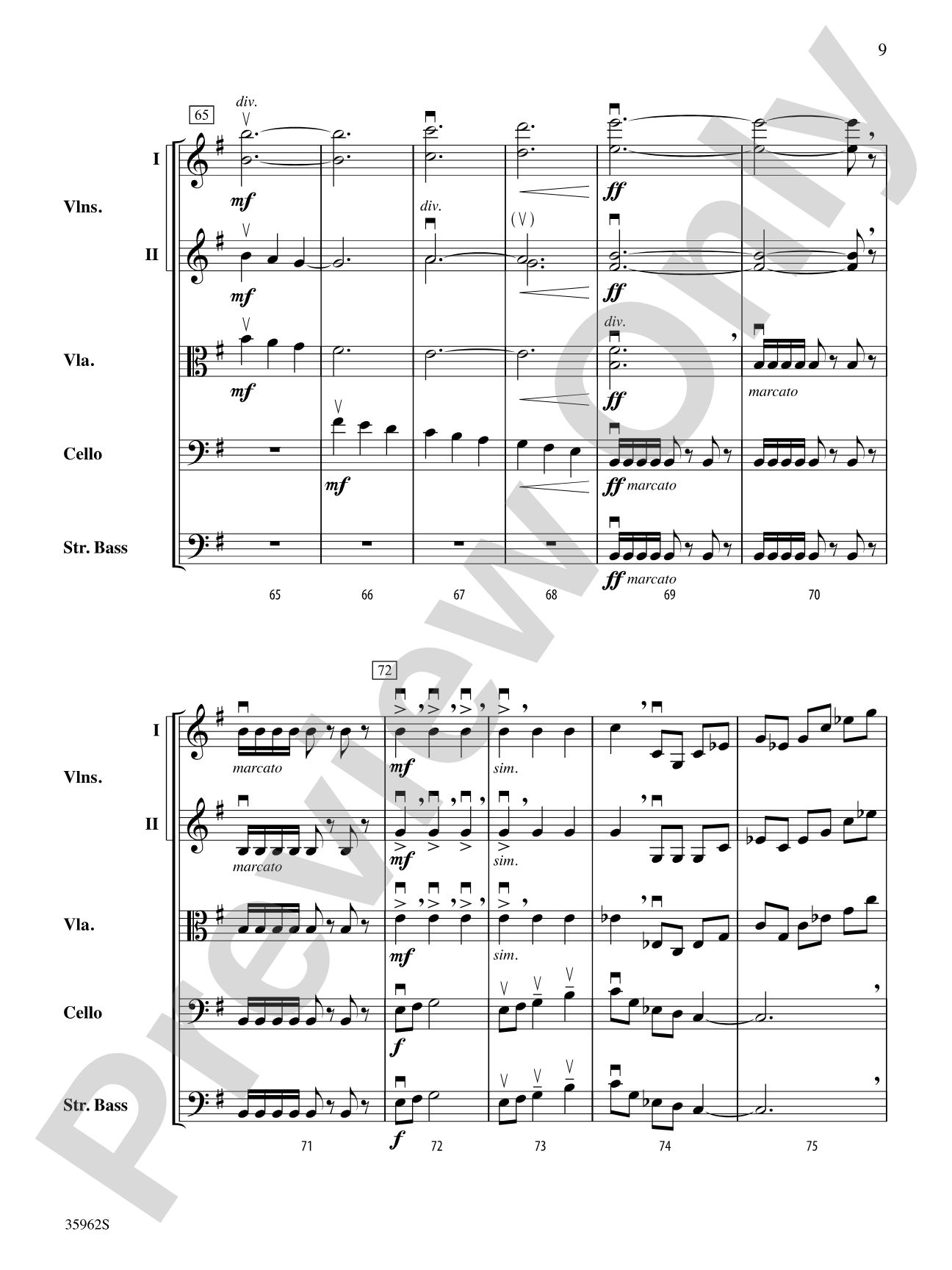 The Emerald Falcon: String Orchestra Conductor Score & Parts