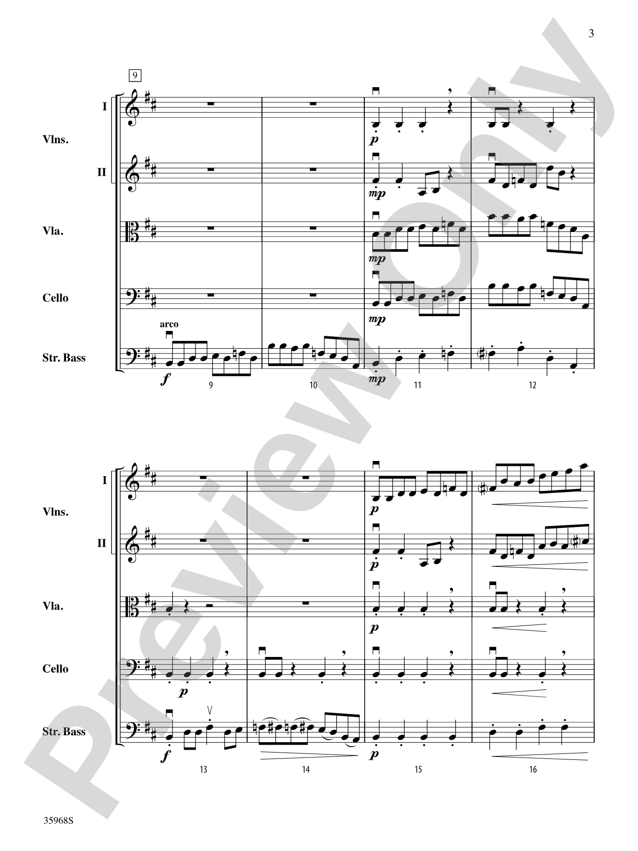 Moon Bass: String Orchestra Conductor Score & Parts