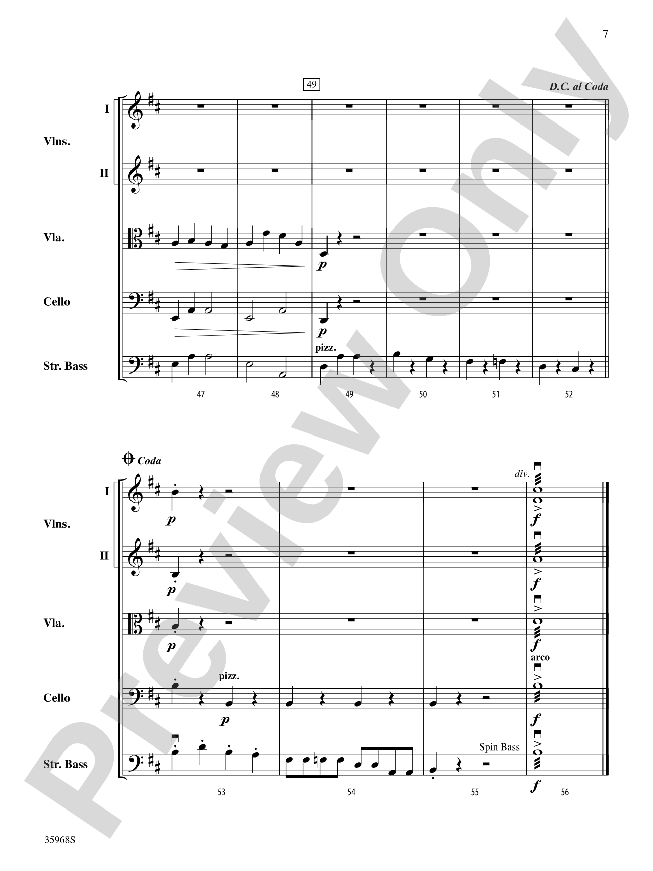 Moon Bass: String Orchestra Conductor Score & Parts