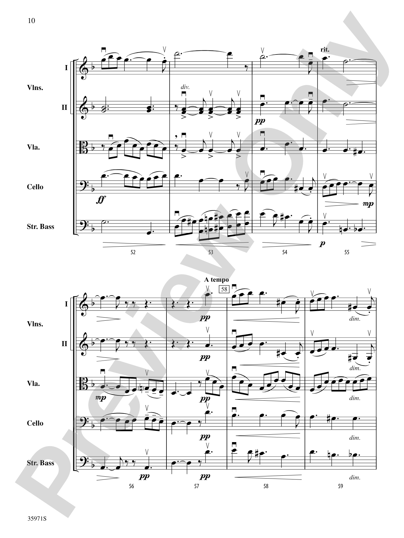 Madrigale: String Orchestra Conductor Score & Parts