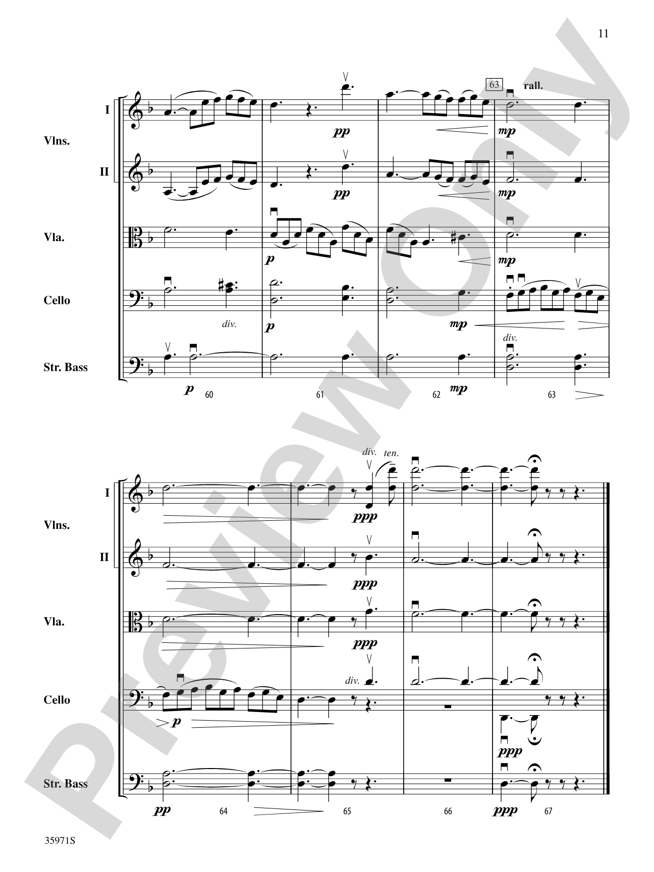 Madrigale: String Orchestra Conductor Score & Parts