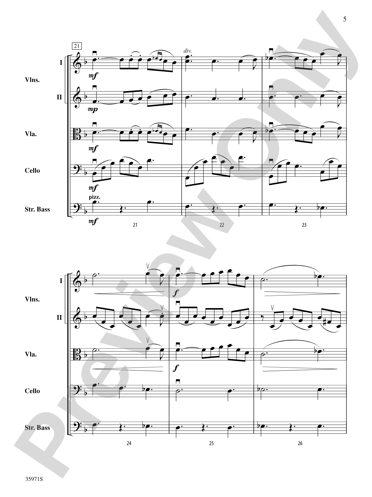 Madrigale: String Orchestra Conductor Score & Parts