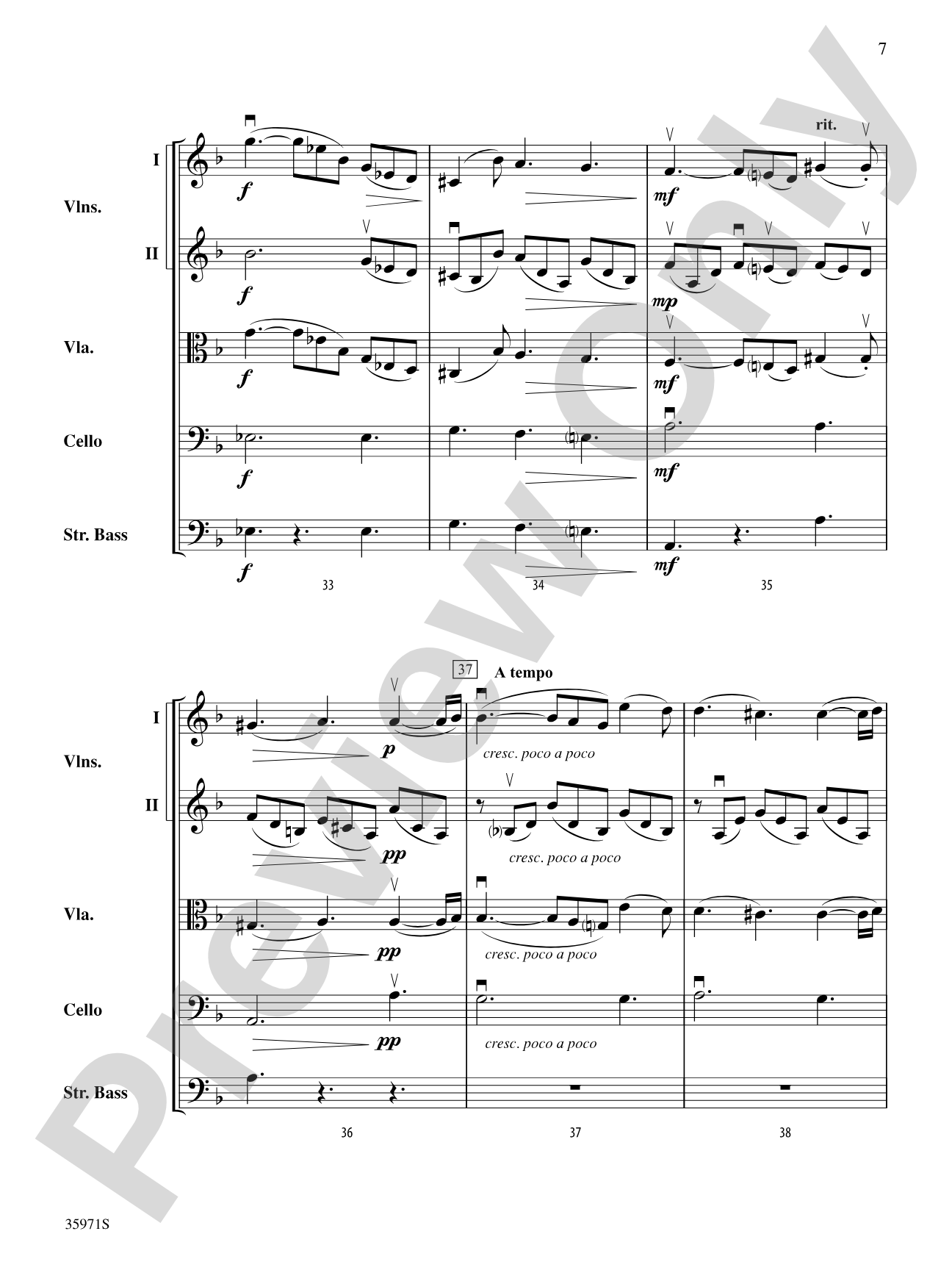 Madrigale: String Orchestra Conductor Score & Parts