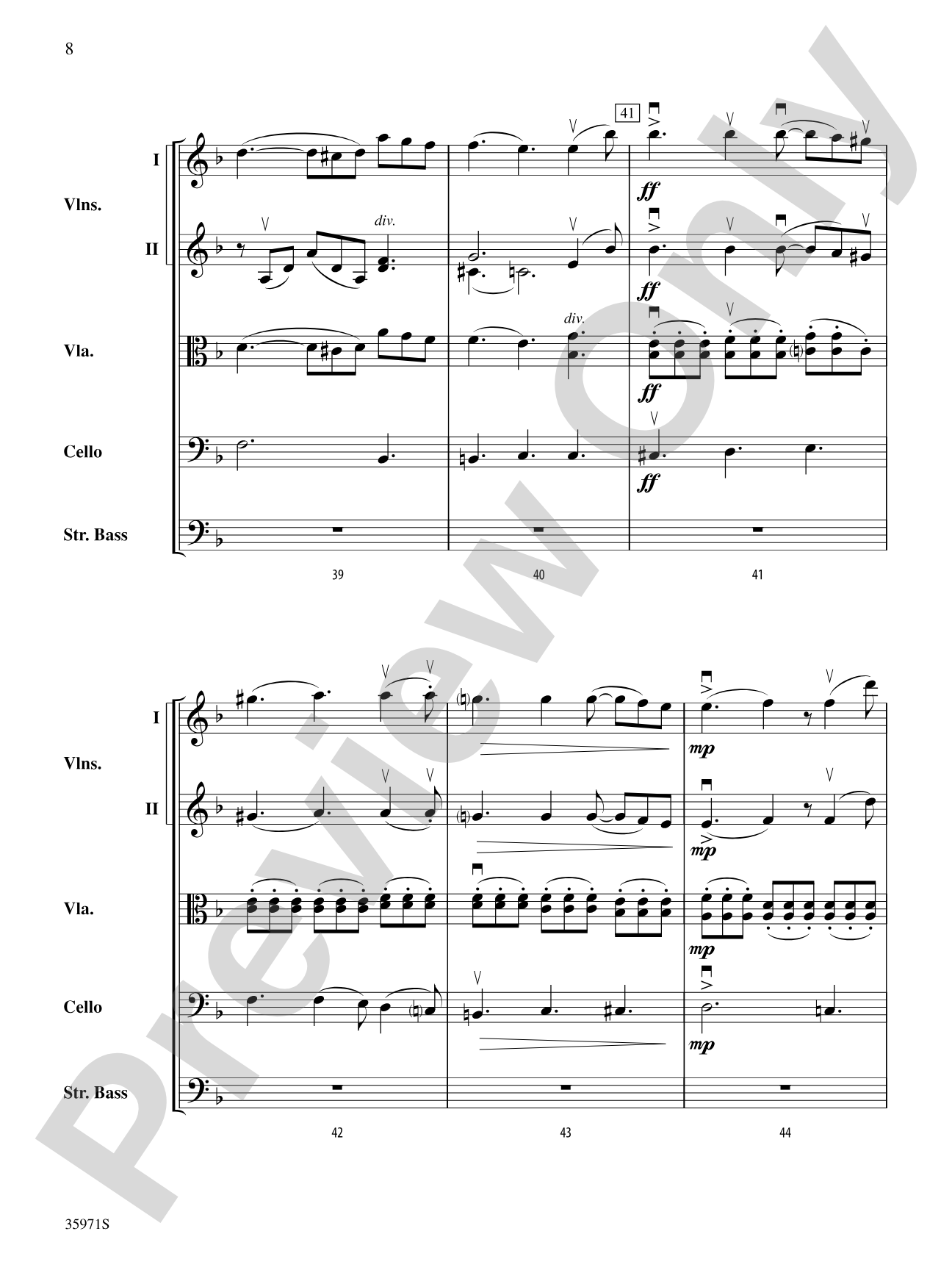 Madrigale: String Orchestra Conductor Score & Parts